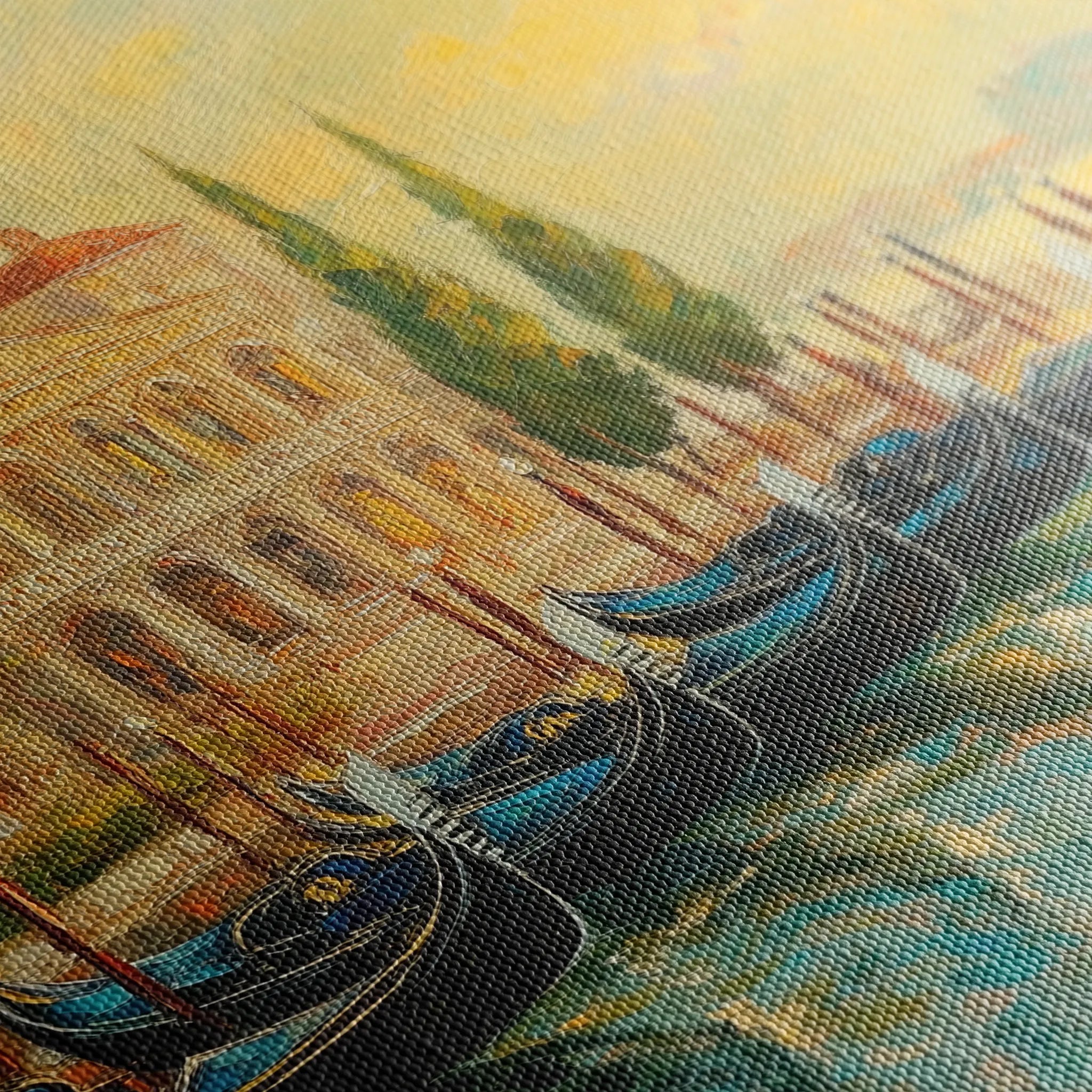 Landscape 262 Canvas Art 60 x 40 cm / Black