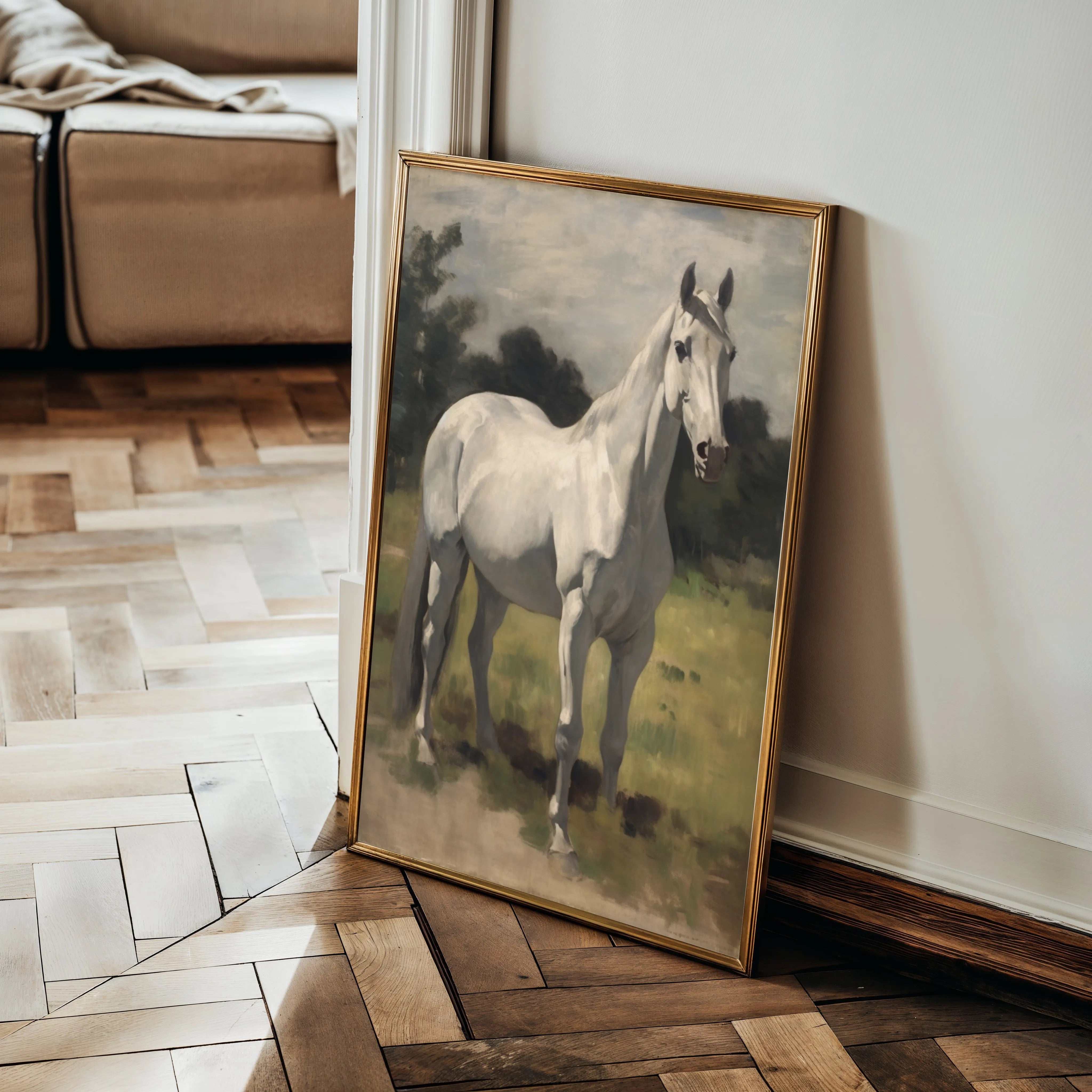 Horses 265 Canvas Art 60 x 40 cm / Black