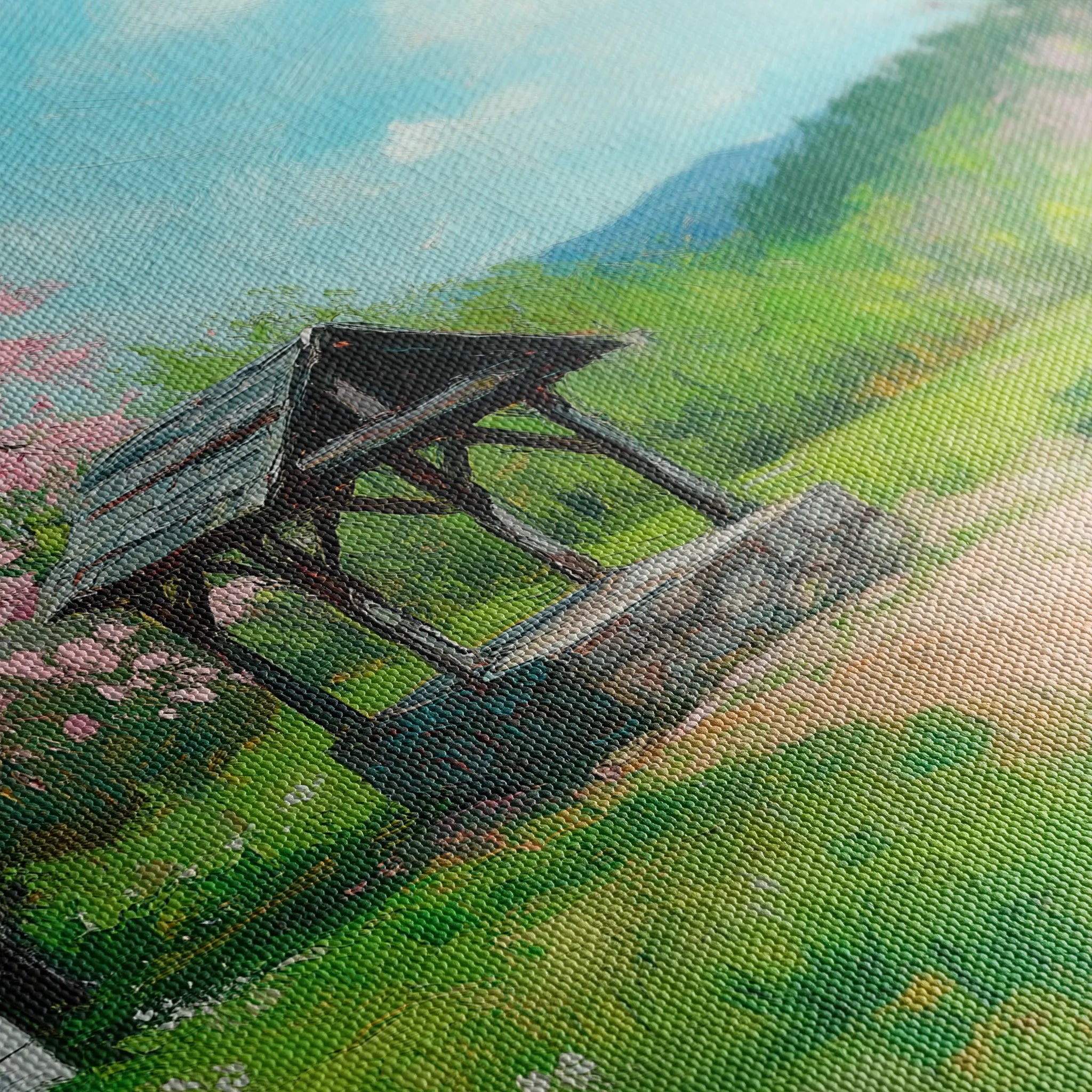 Landscape 265 Canvas Art 60 x 40 cm / Black