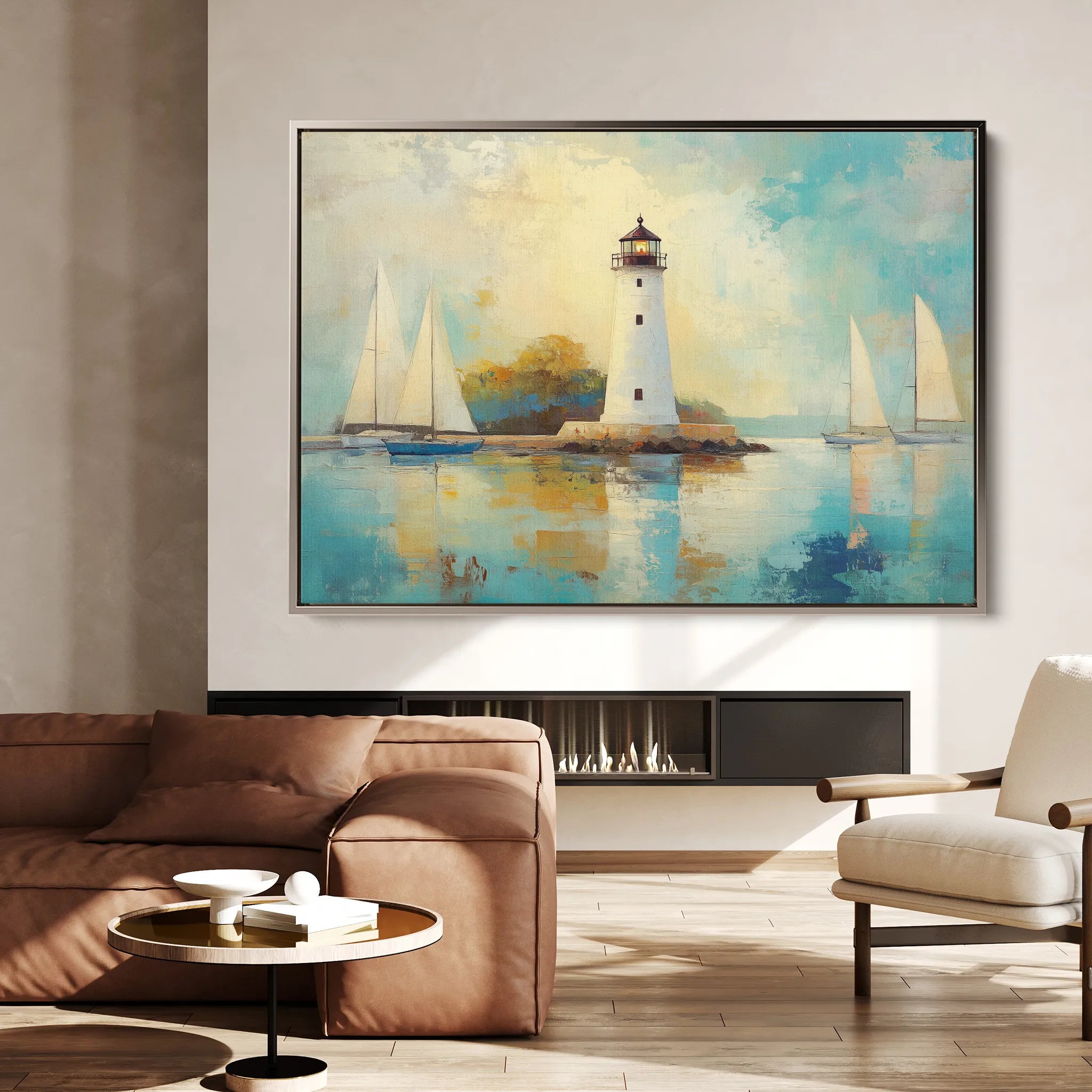 Landscape 266 Canvas Art 60 x 40 cm / Black