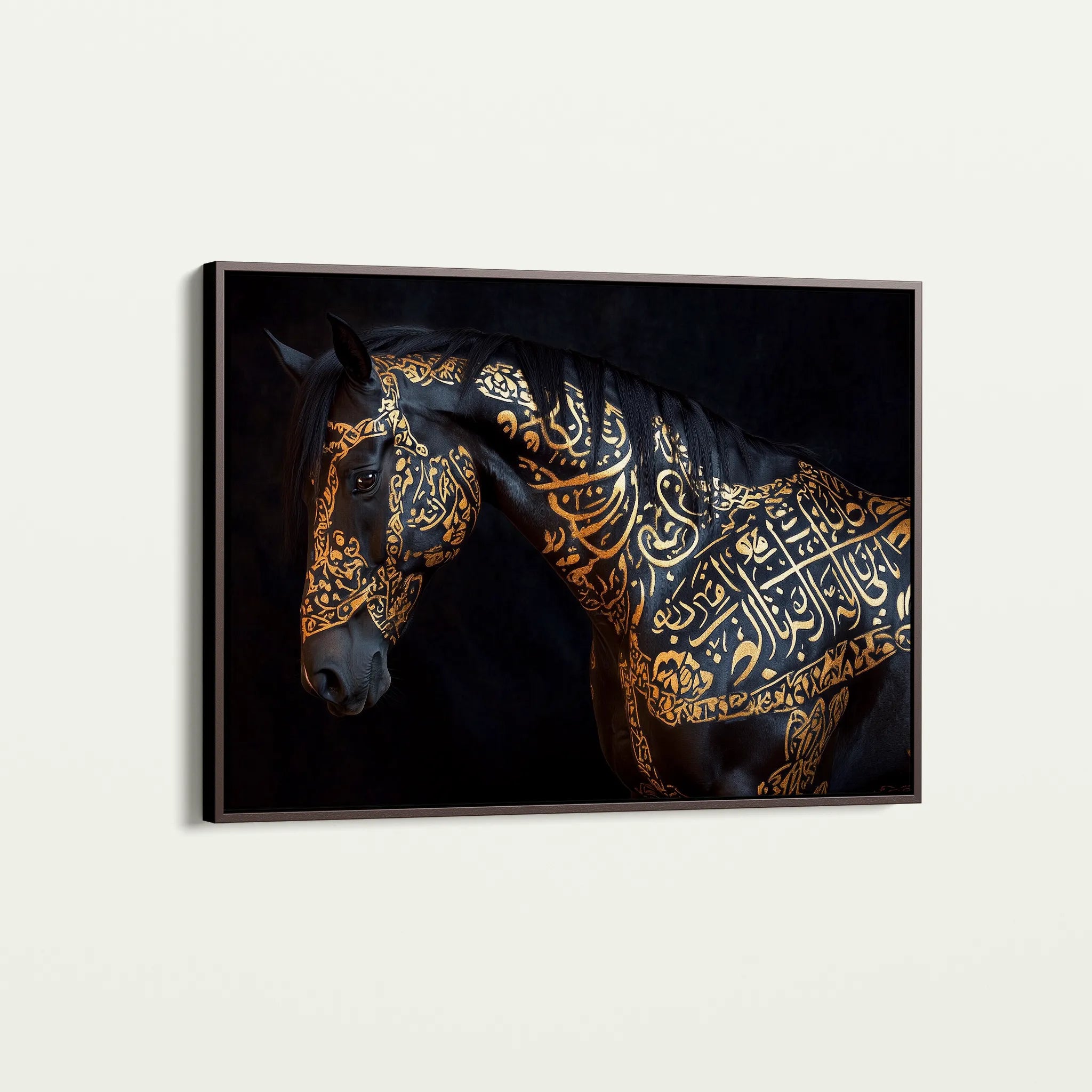 Horses 268 Canvas Art 60 x 40 cm / Black