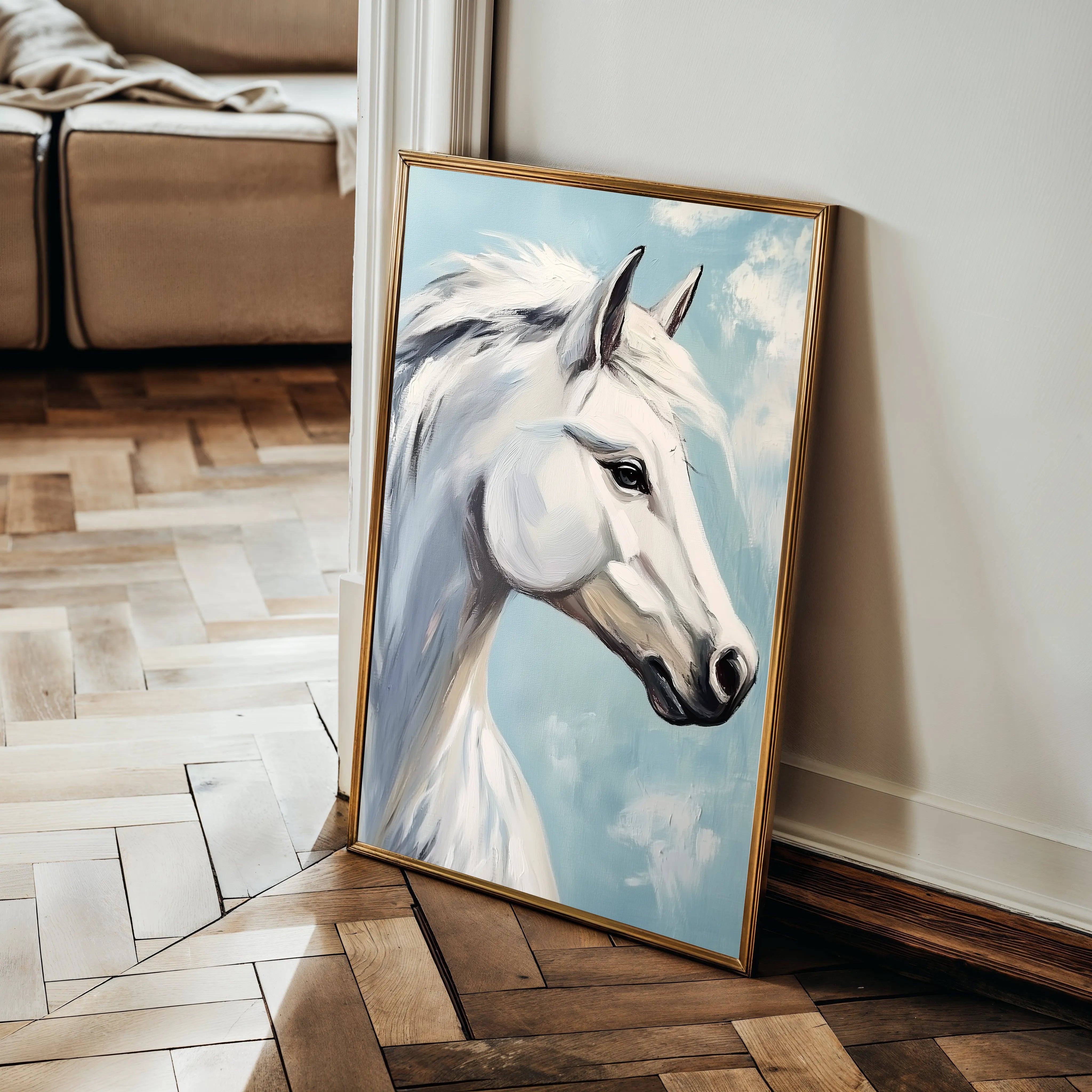 Horses 269 Canvas Art 60 x 40 cm / Black