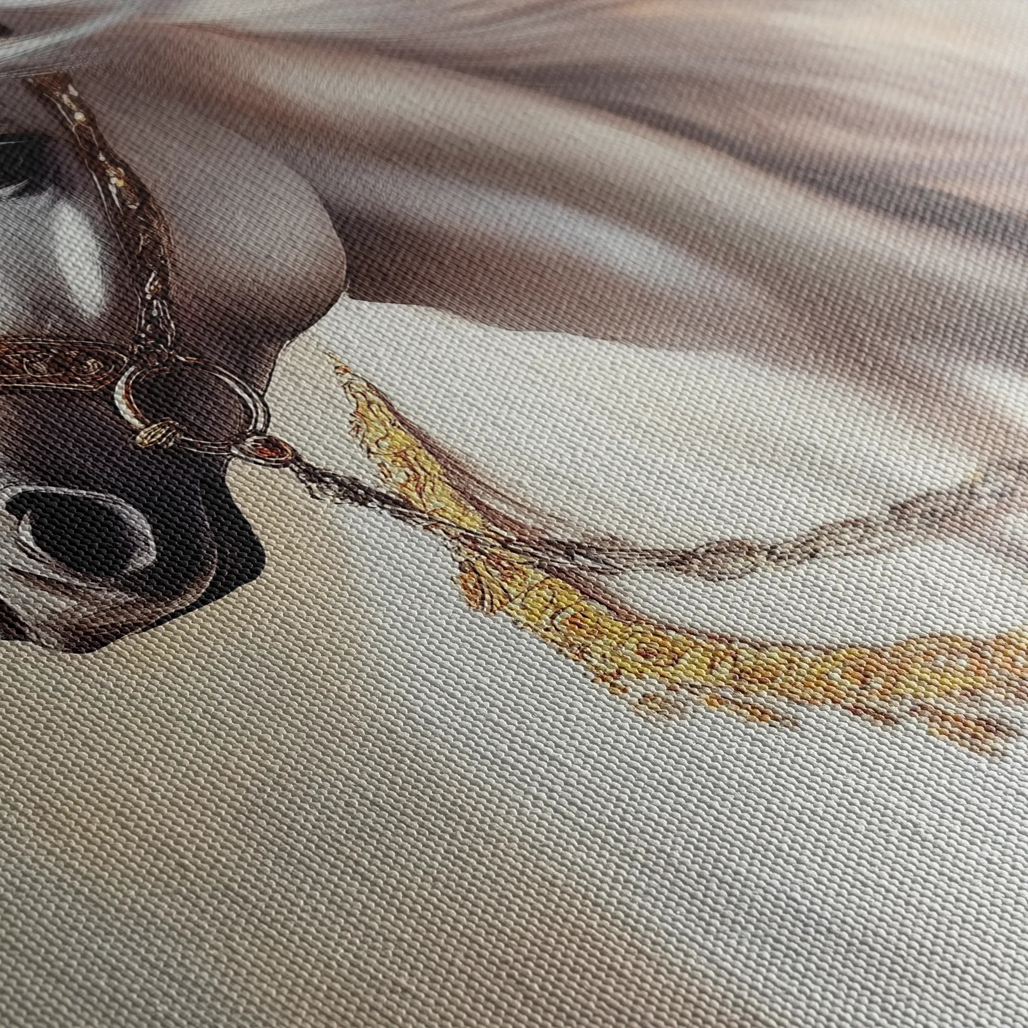 Horses 270 Canvas Art 60 x 40 cm / Black