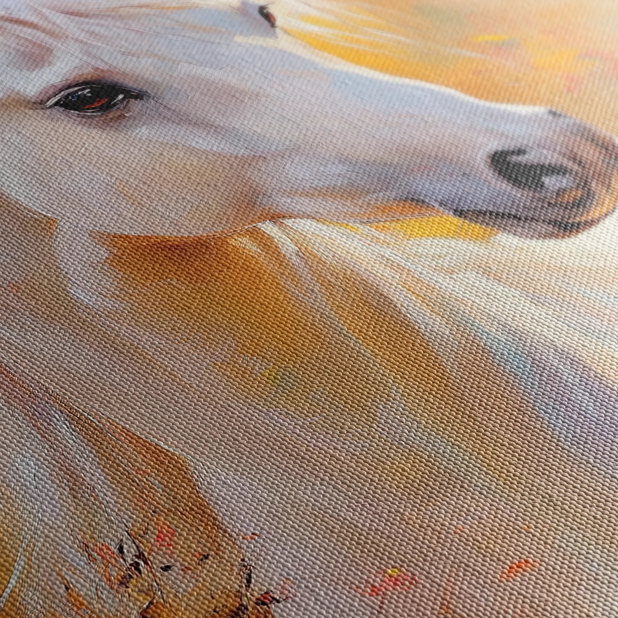 Horses 271 Canvas Art 60 x 40 cm / Black