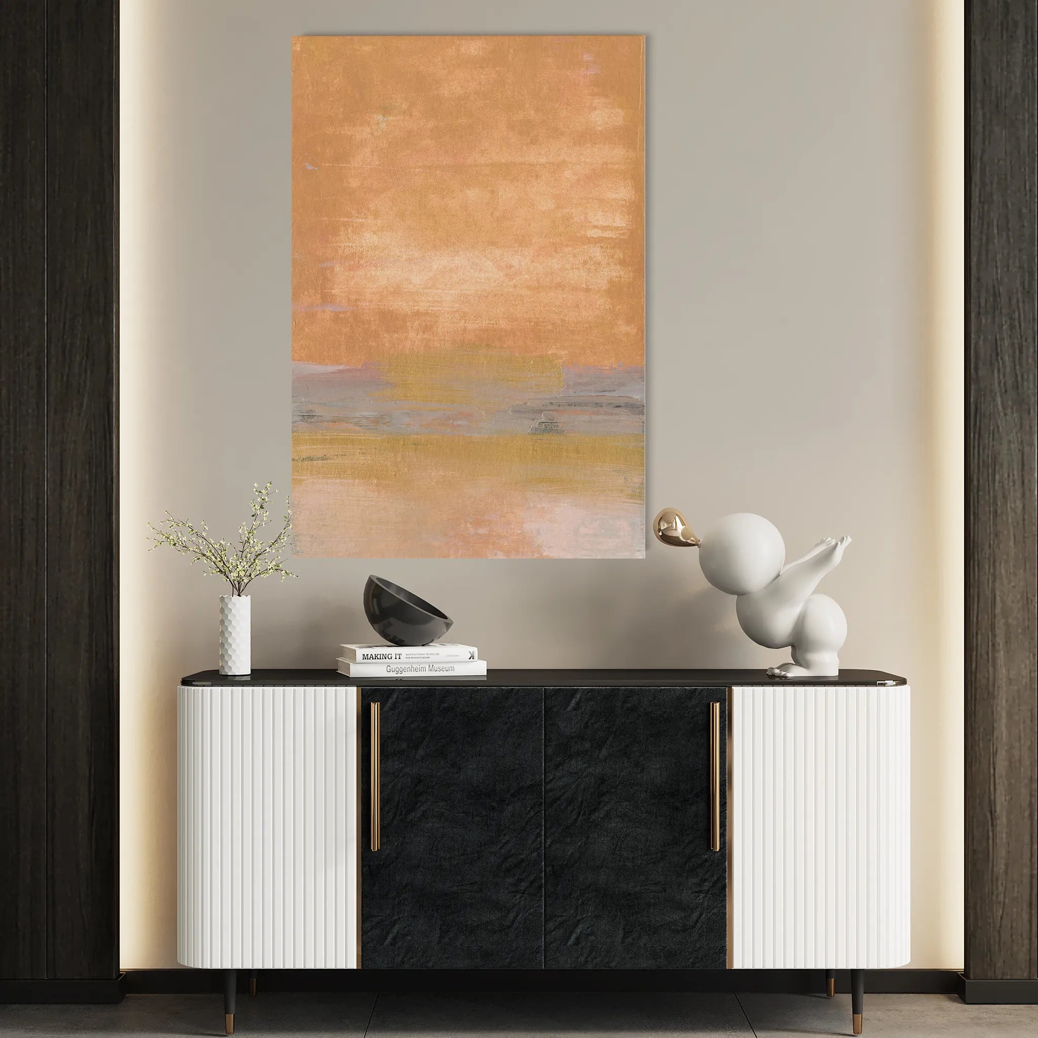 Abstract 275 Canvas Art 60 x 40 cm / Black