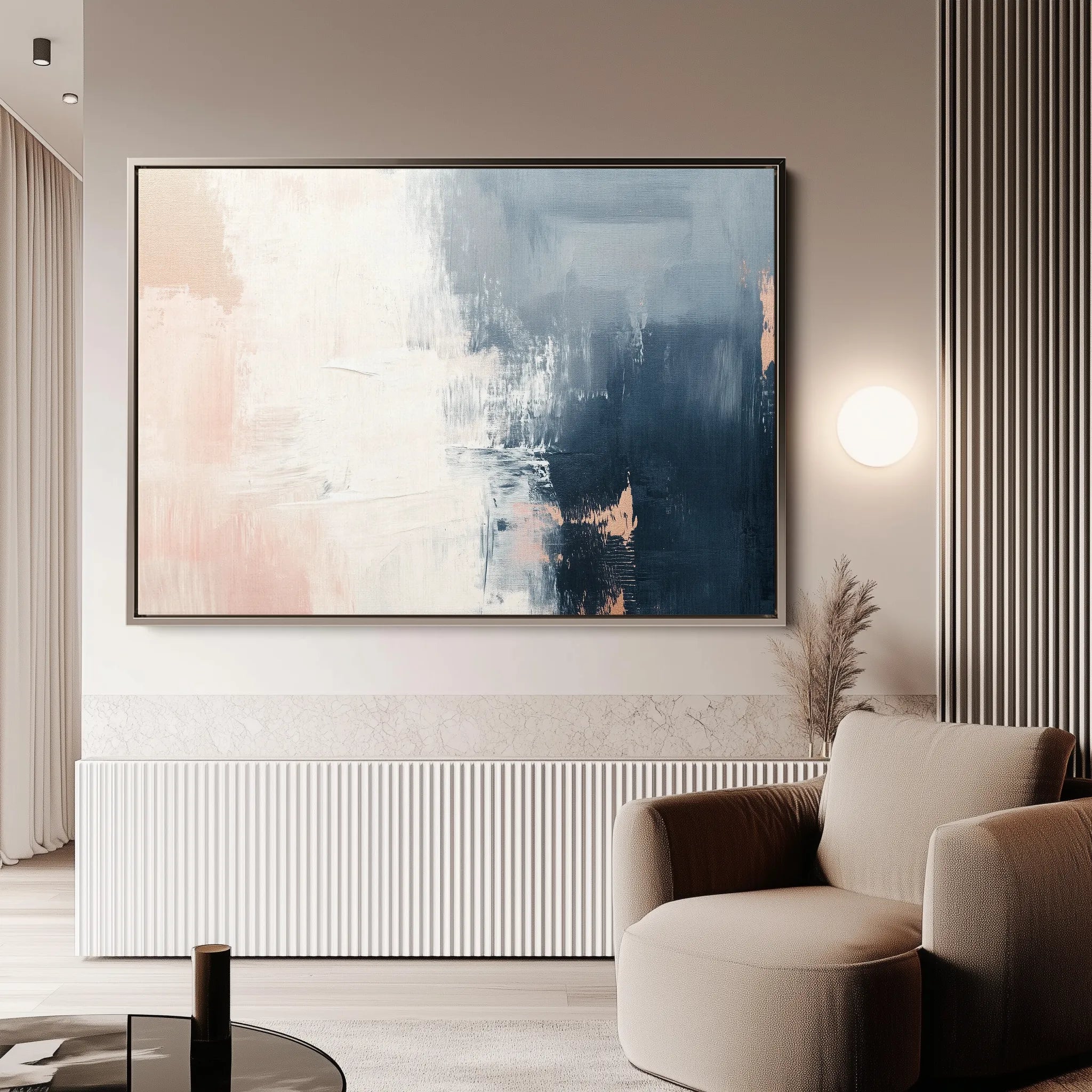 Abstract 294 Canvas Art 60 x 40 cm / Black