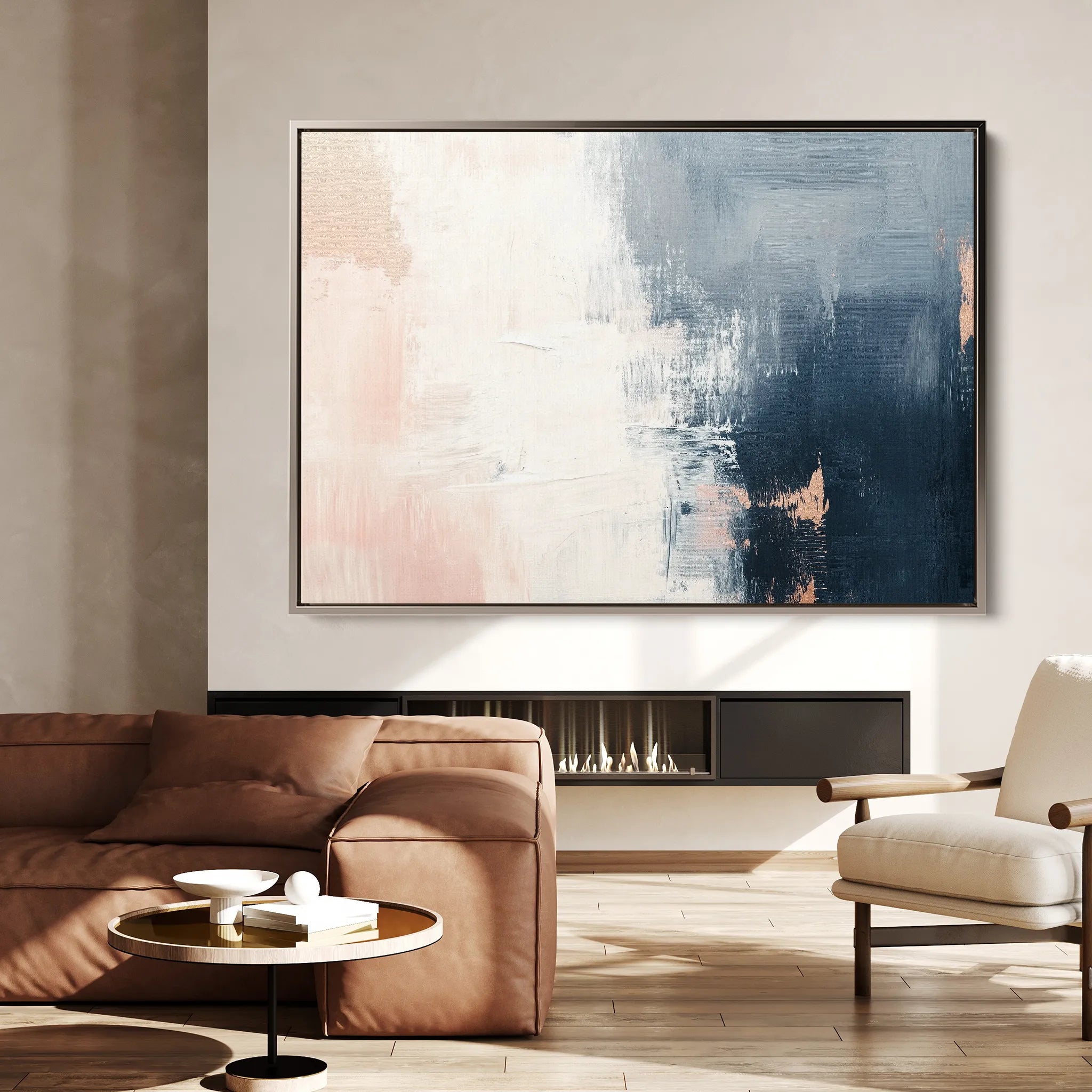 Abstract 294 Canvas Art 60 x 40 cm / Black