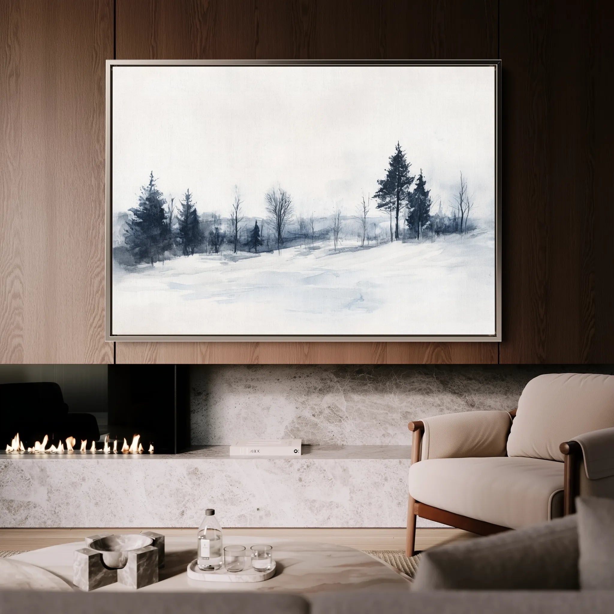 Landscape 294 Canvas Art 60 x 40 cm / Black