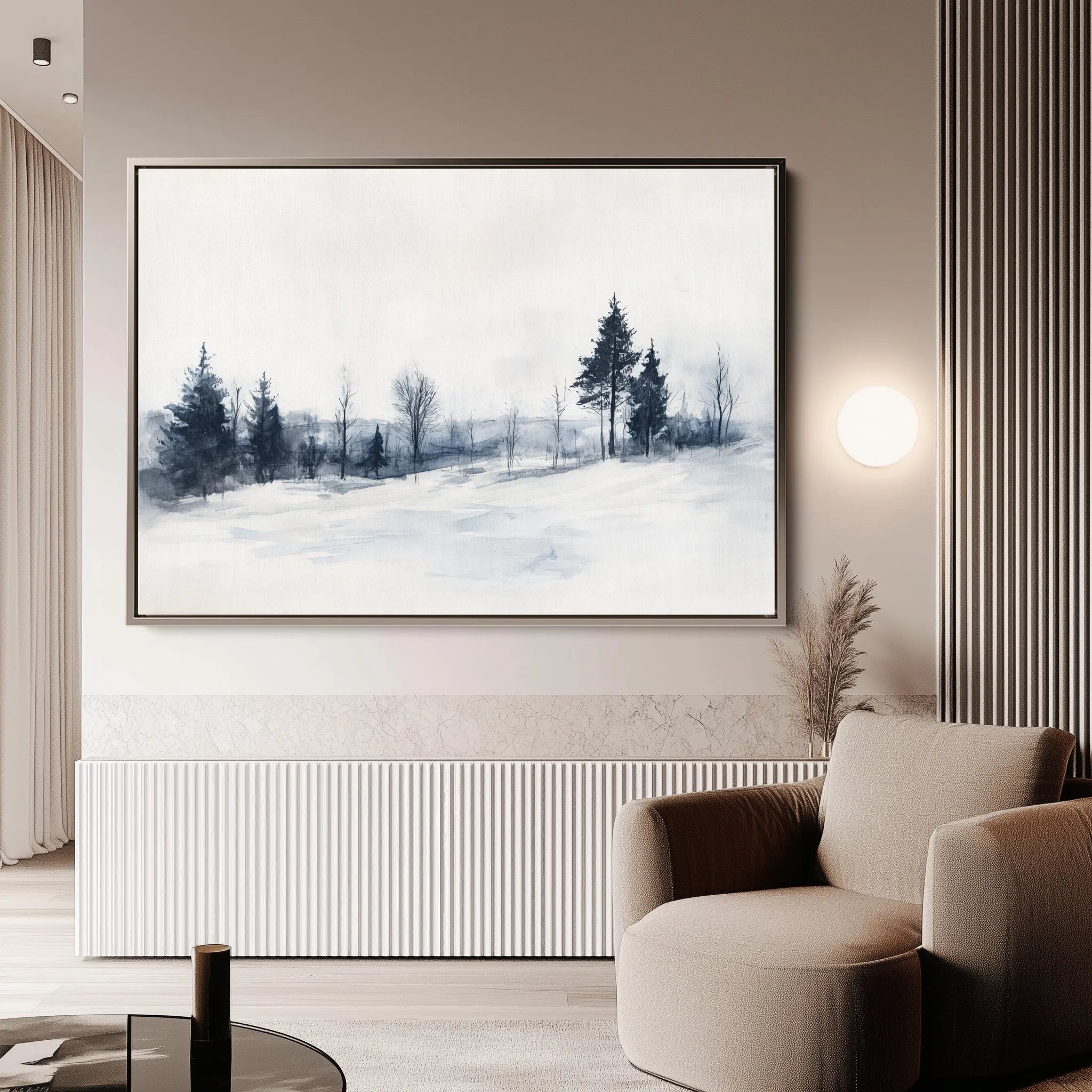 Landscape 294 Canvas Art 60 x 40 cm / Black