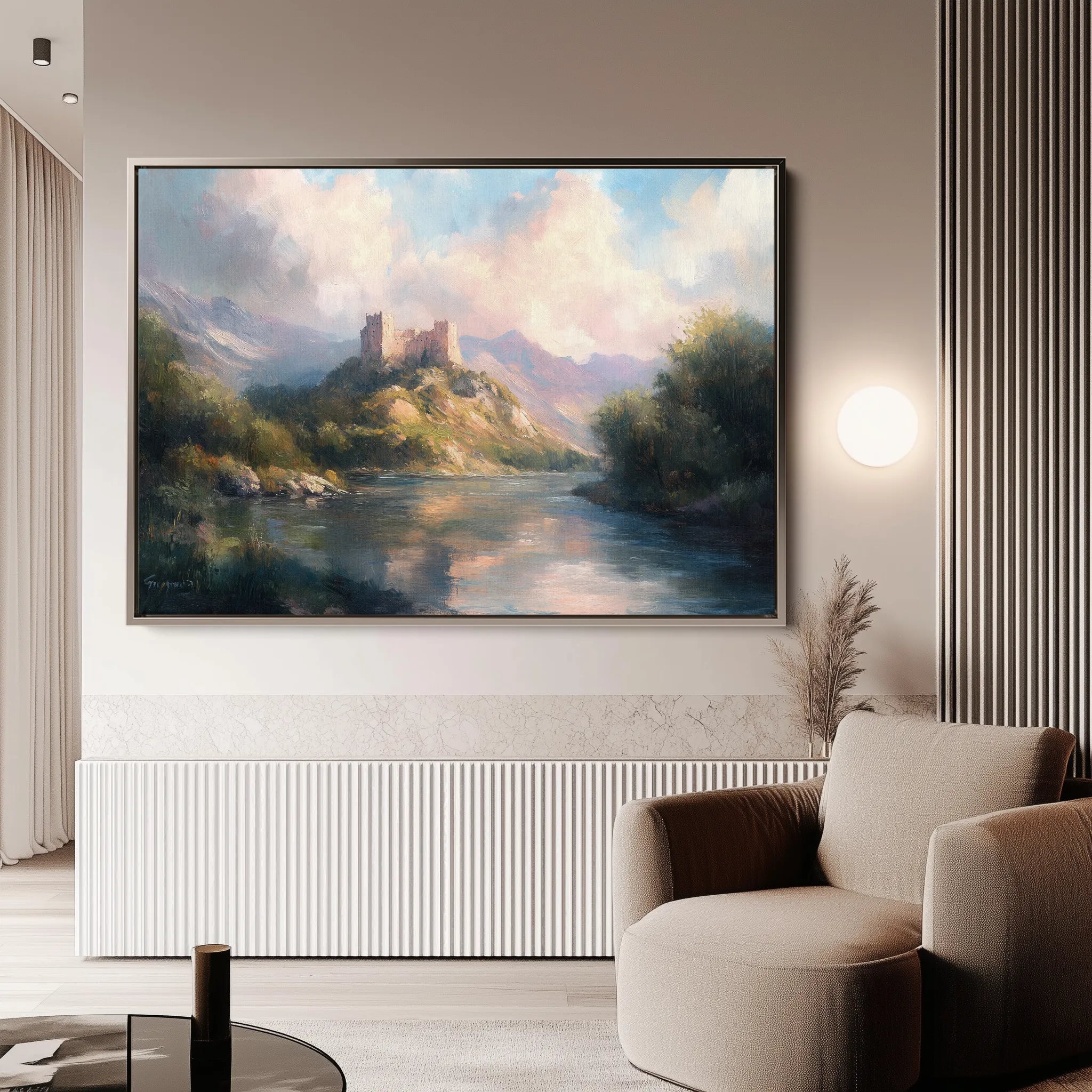Landscape 300 Canvas Art 60 x 40 cm / Black