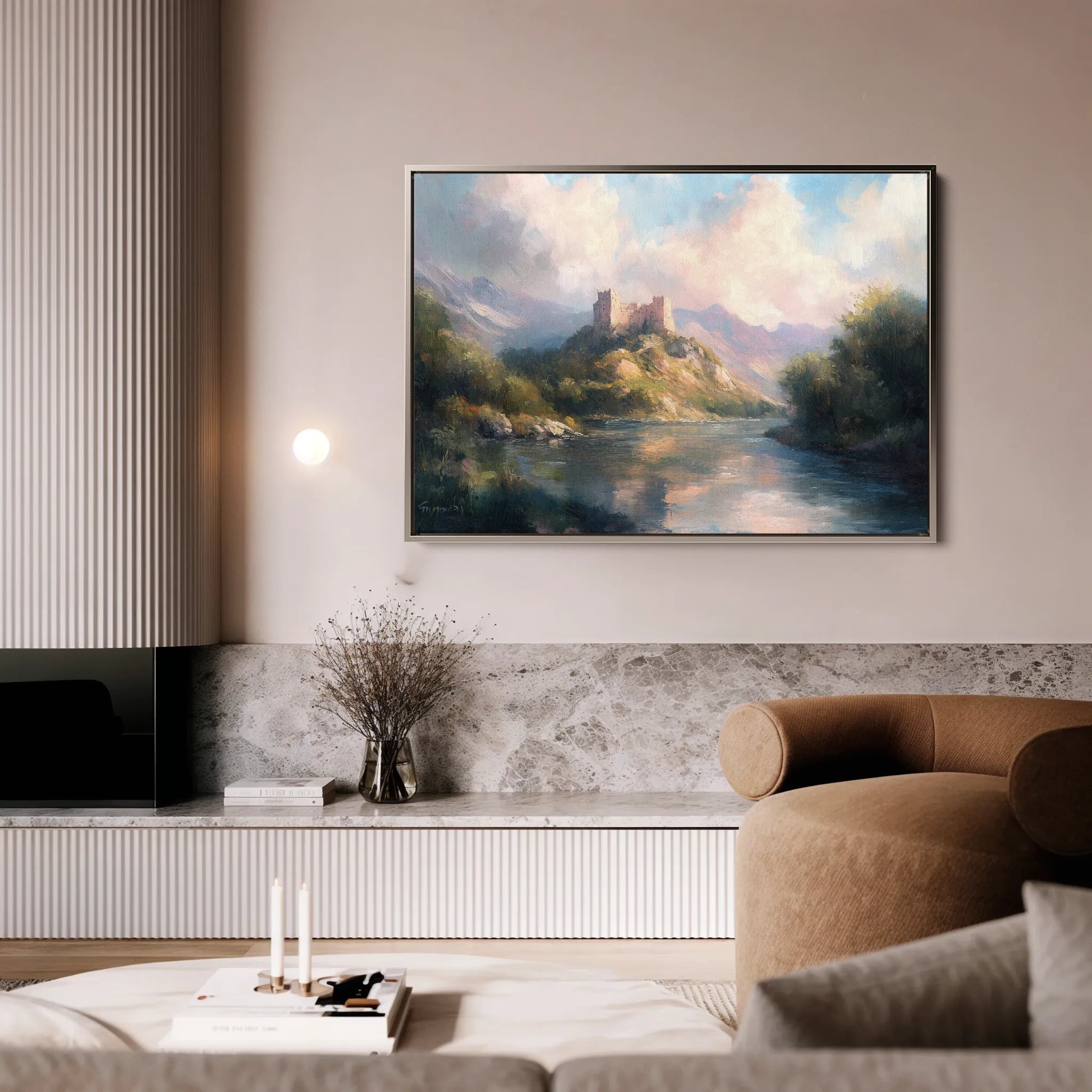 Landscape 300 Canvas Art 60 x 40 cm / Black
