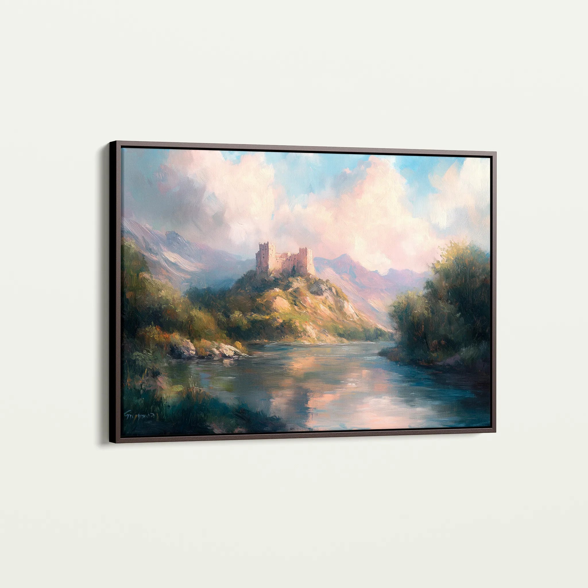 Landscape 300 Canvas Art 60 x 40 cm / Black