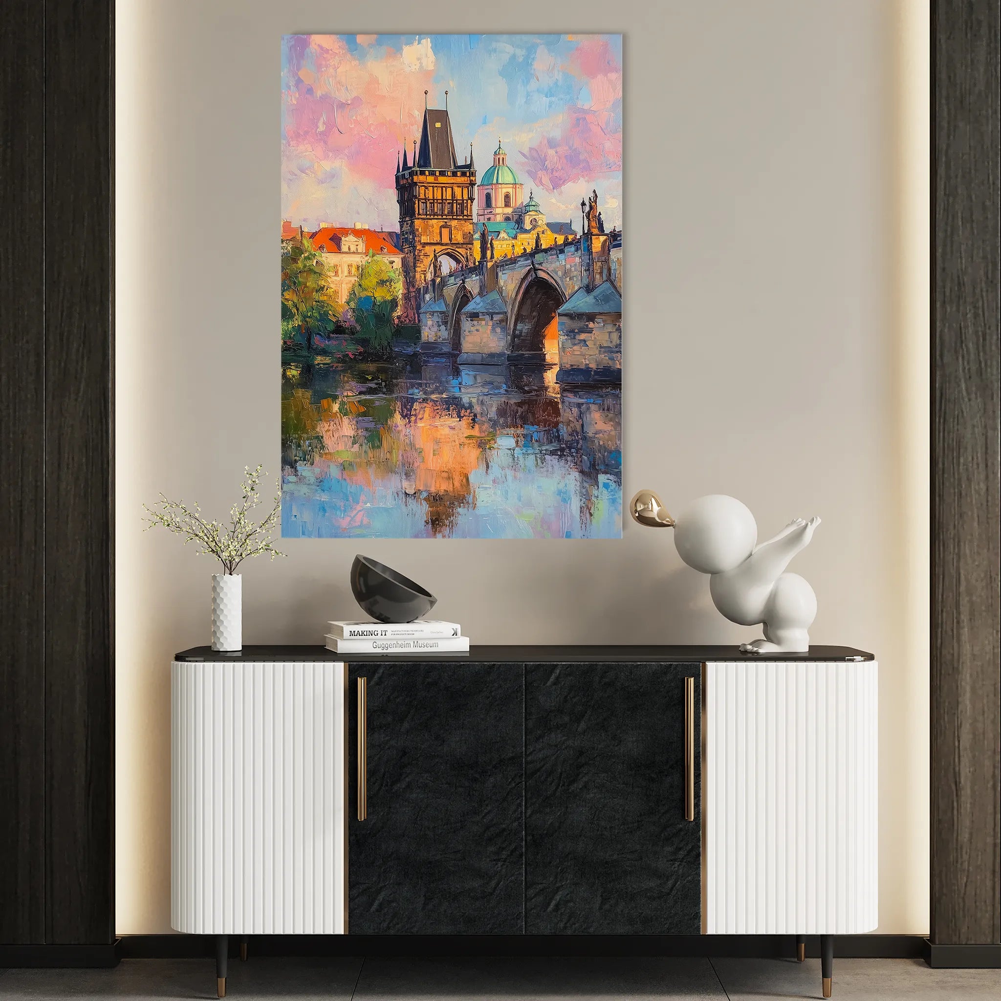 Landscape 306 Canvas Art 60 x 40 cm / Black