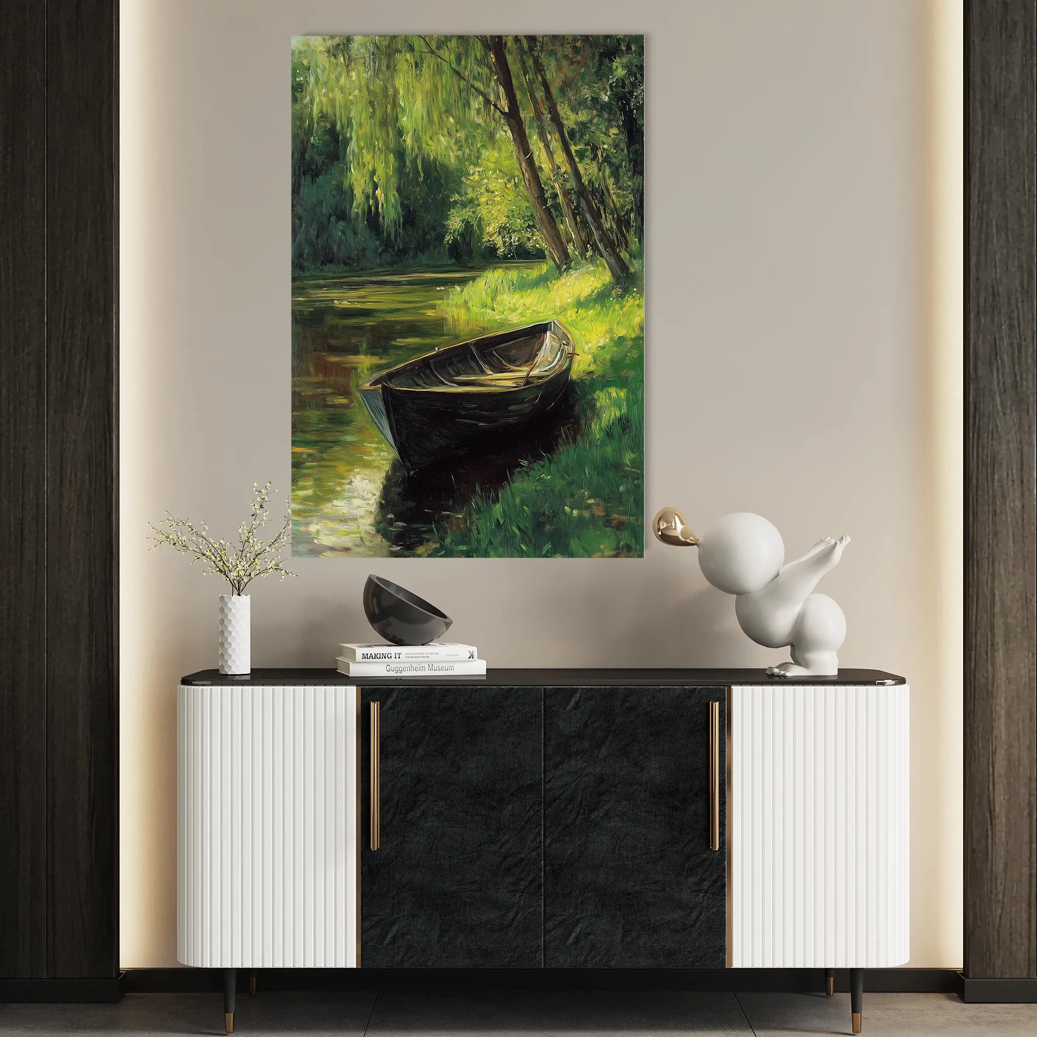Landscape 307 Canvas Art 60 x 40 cm / Black