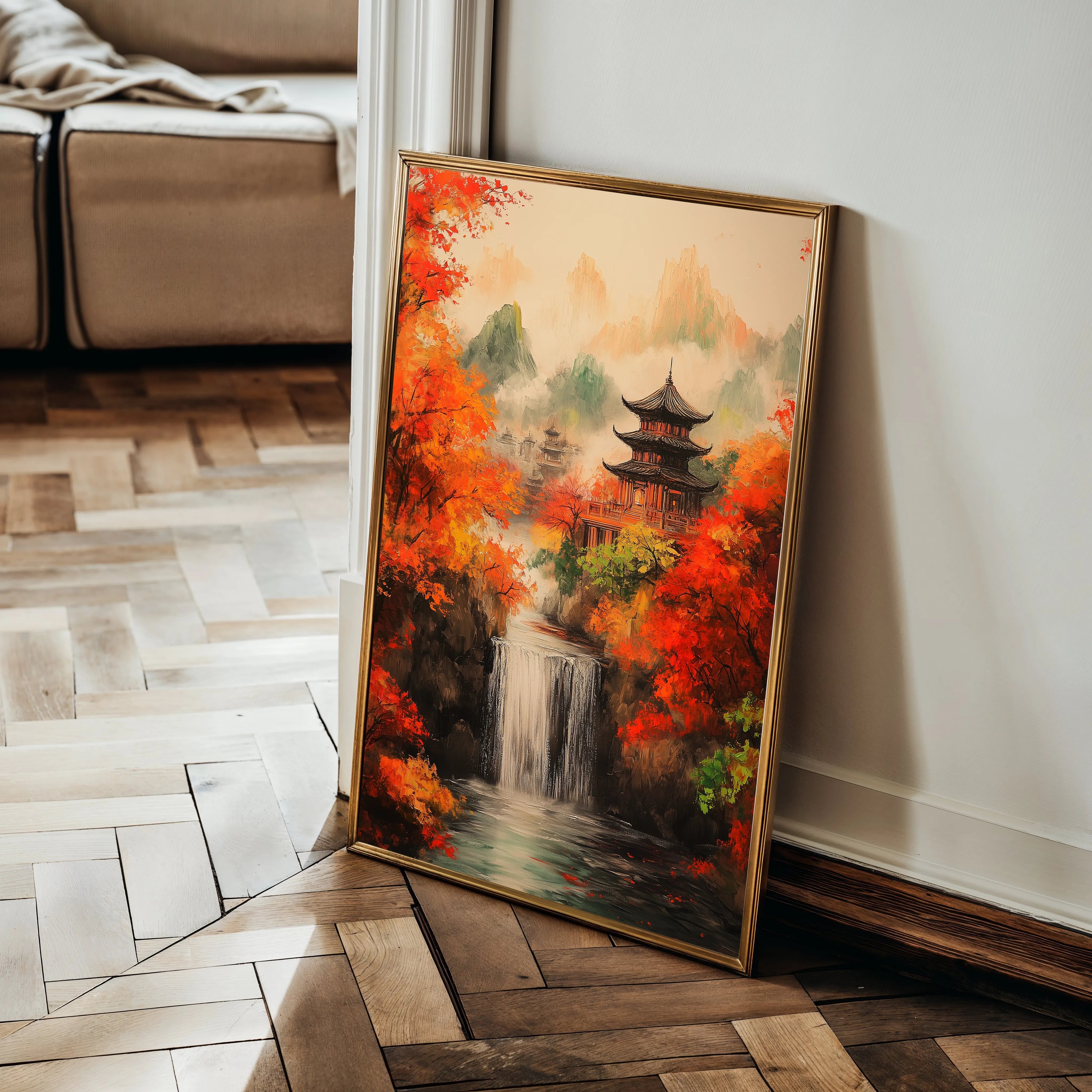 Landscape 308 Canvas Art 60 x 40 cm / Black