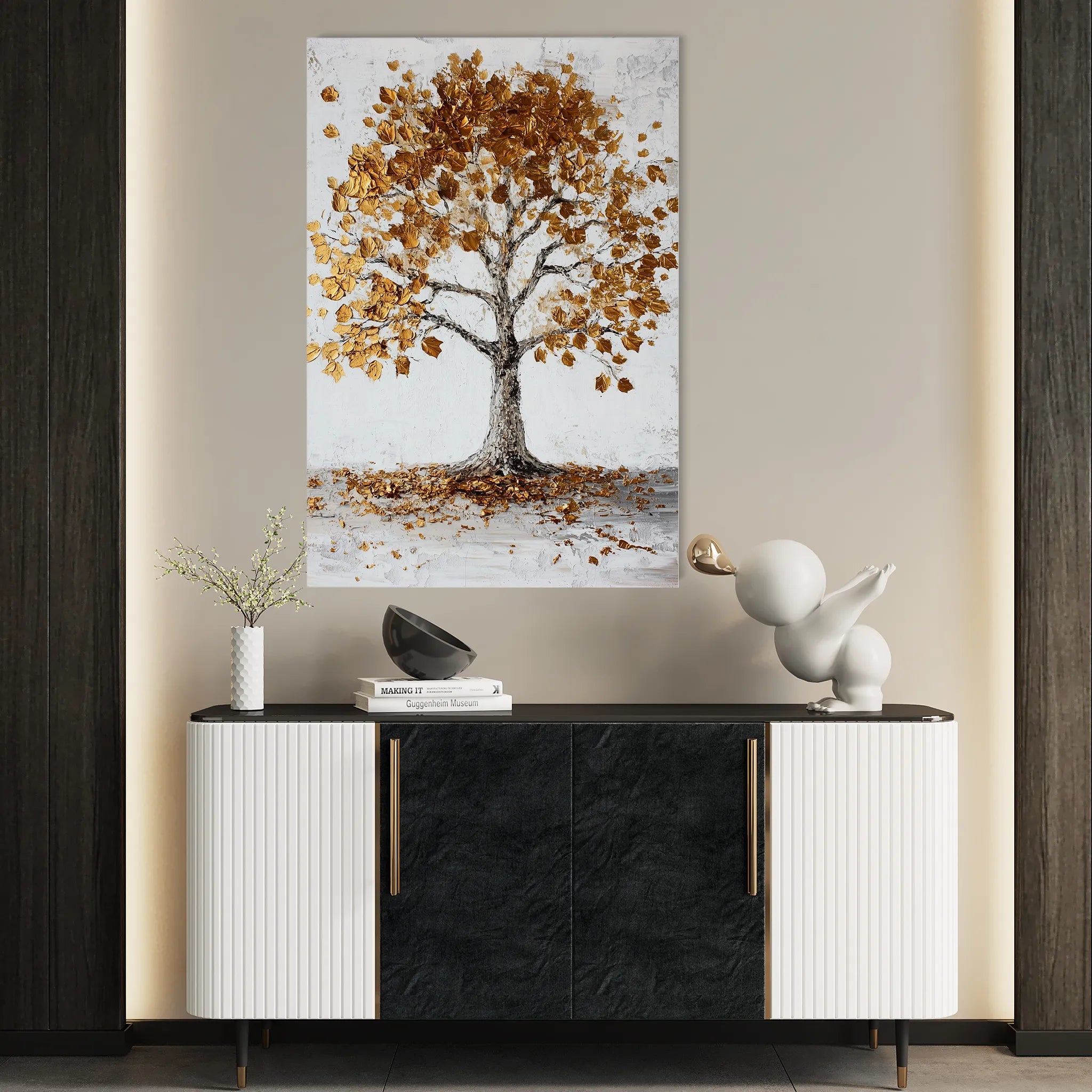 Landscape 310 Canvas Art 60 x 40 cm / Black