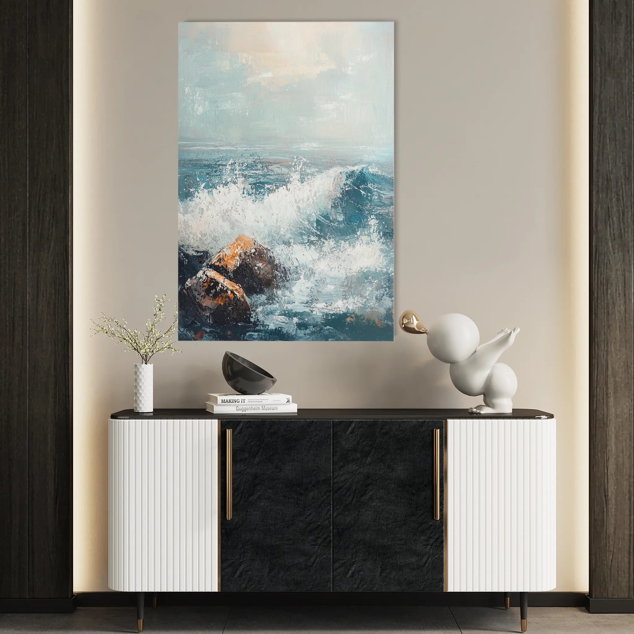 Landscape 311 Canvas Art 60 x 40 cm / Black