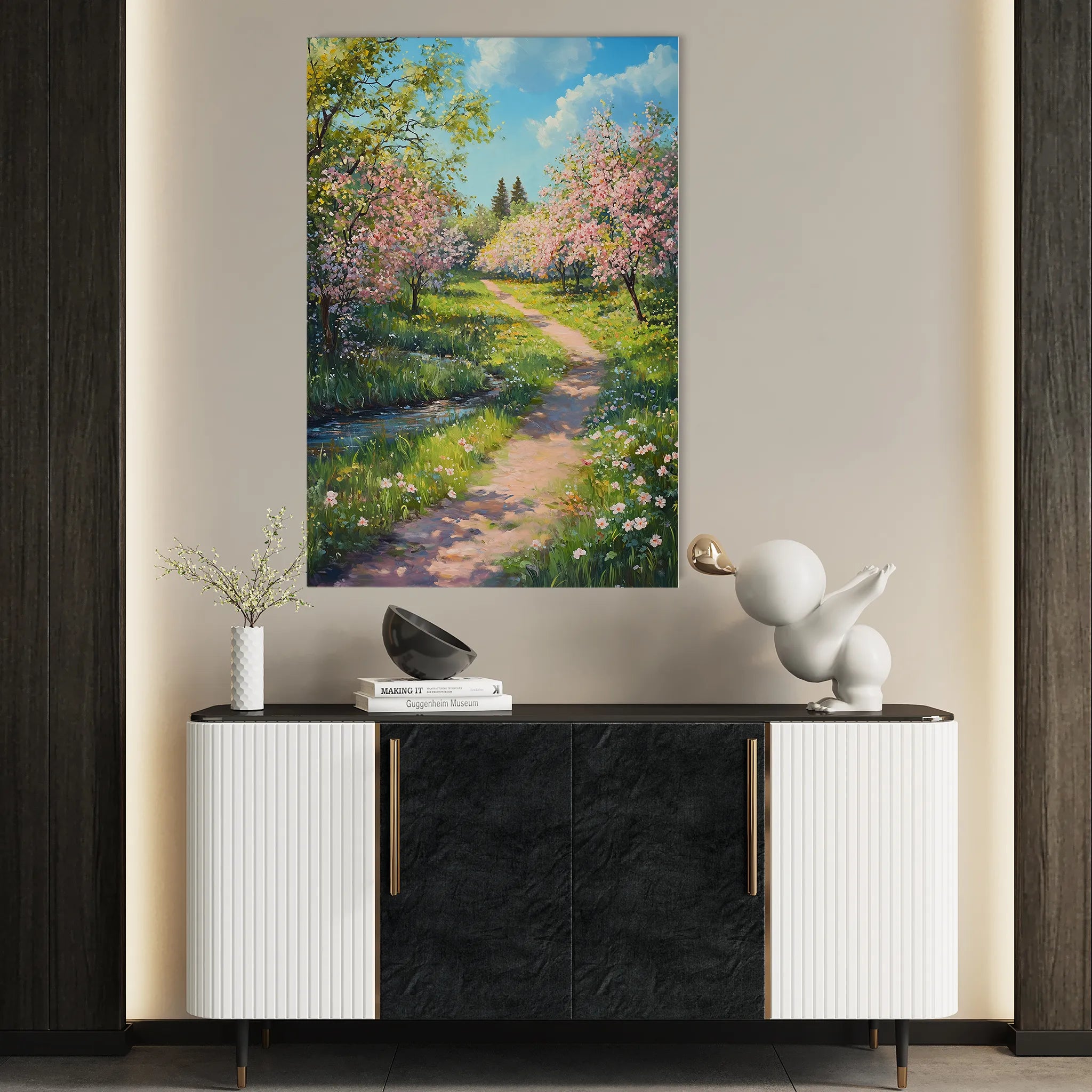 Landscape 312 Canvas Art 60 x 40 cm / Black