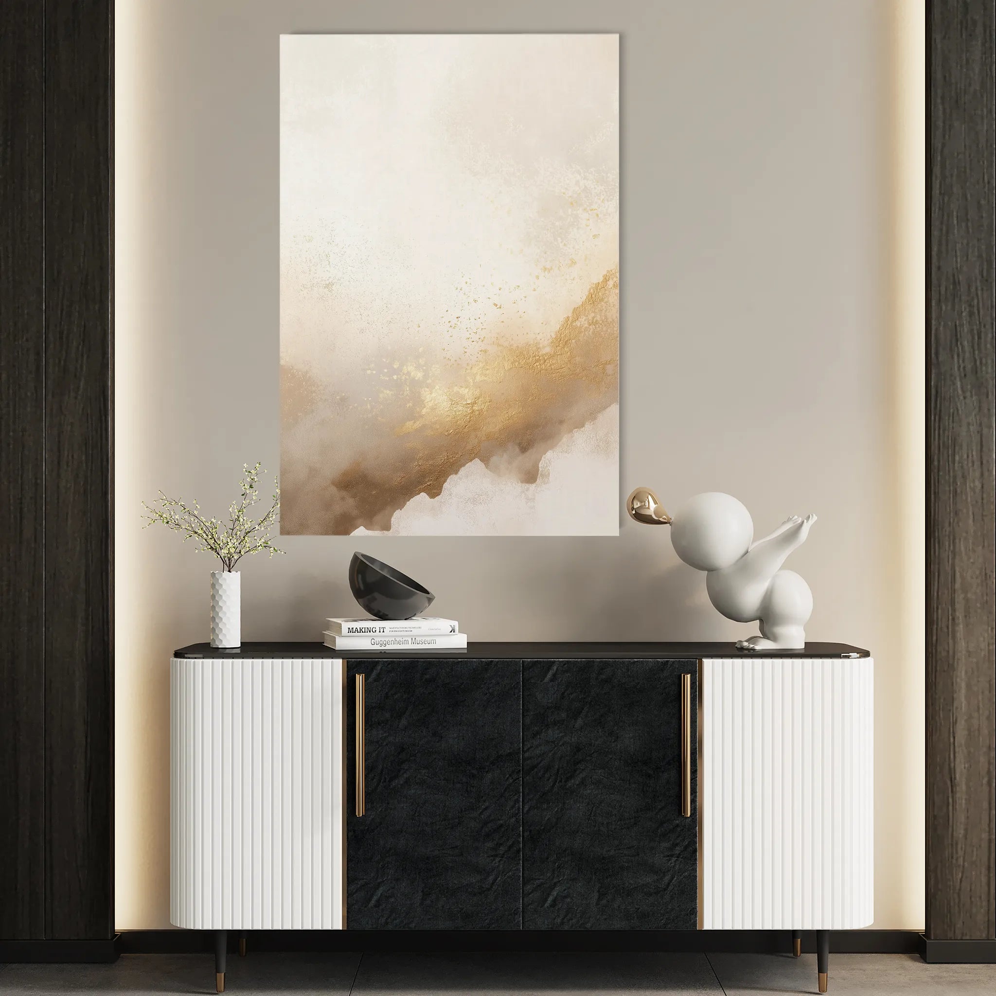 Abstract 314 Canvas Art 60 x 40 cm / Black
