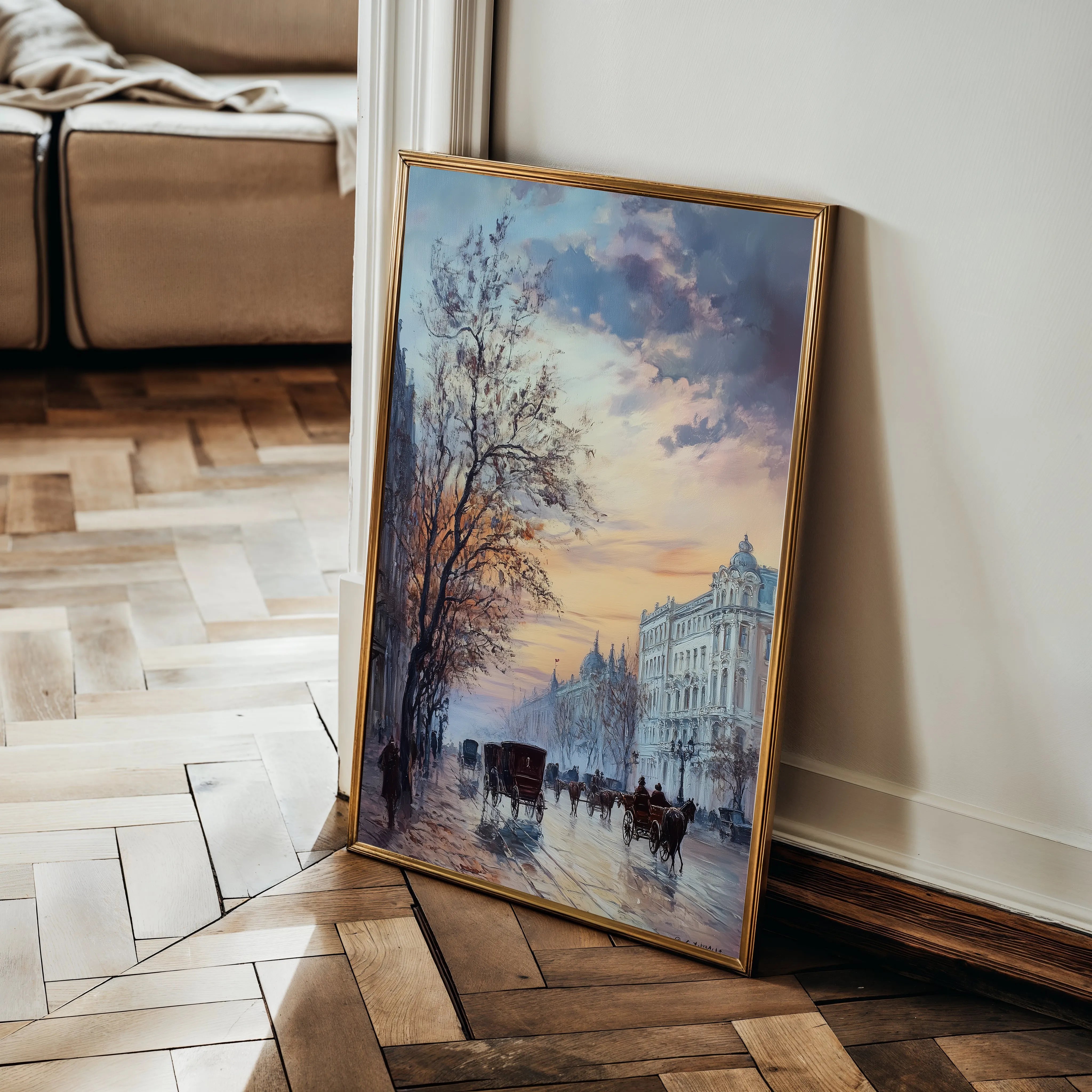 Landscape 314 Canvas Art 60 x 40 cm / Black