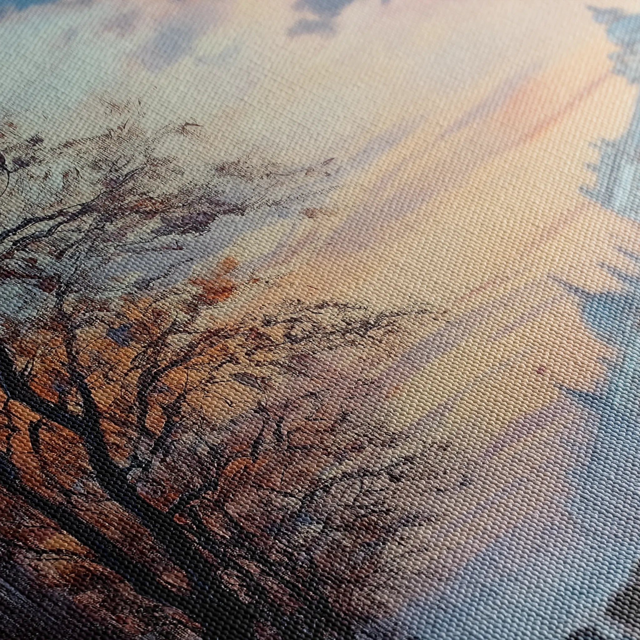 Landscape 314 Canvas Art 60 x 40 cm / Black