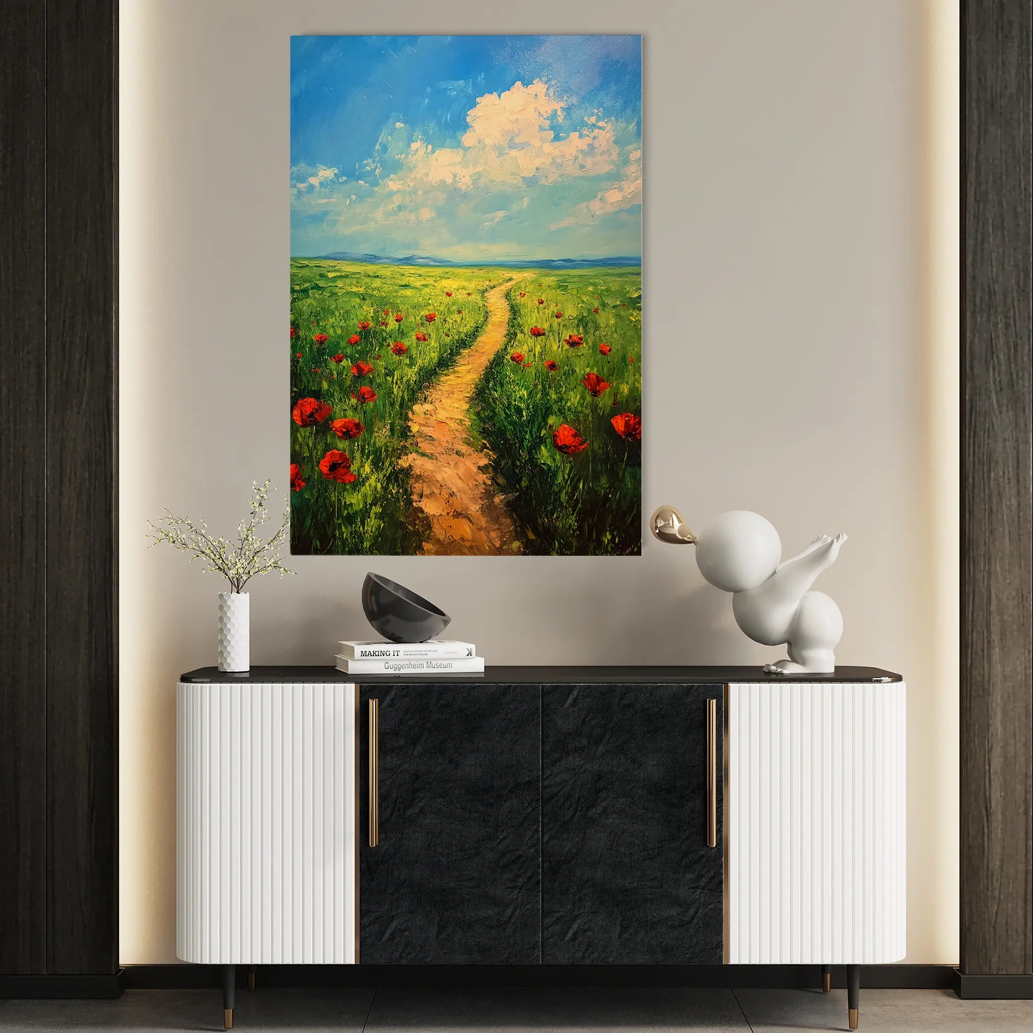 Landscape 315 Canvas Art 60 x 40 cm / Black