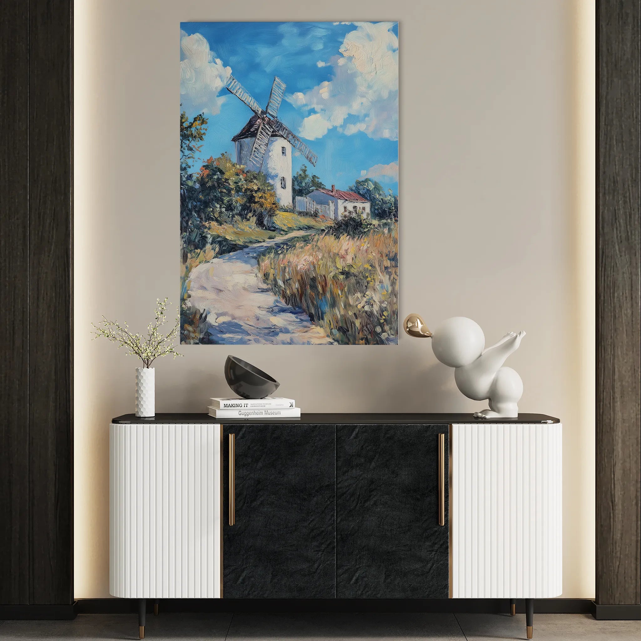 Landscape 316 Canvas Art 60 x 40 cm / Black