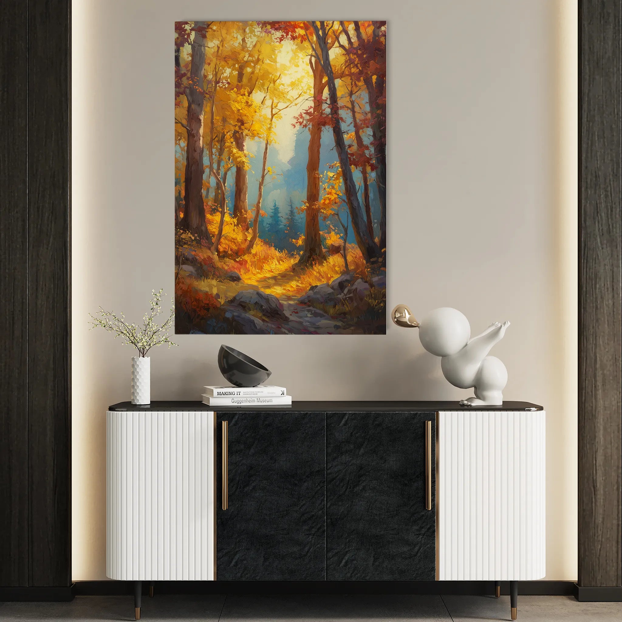 Landscape 317 Canvas Art 60 x 40 cm / Black