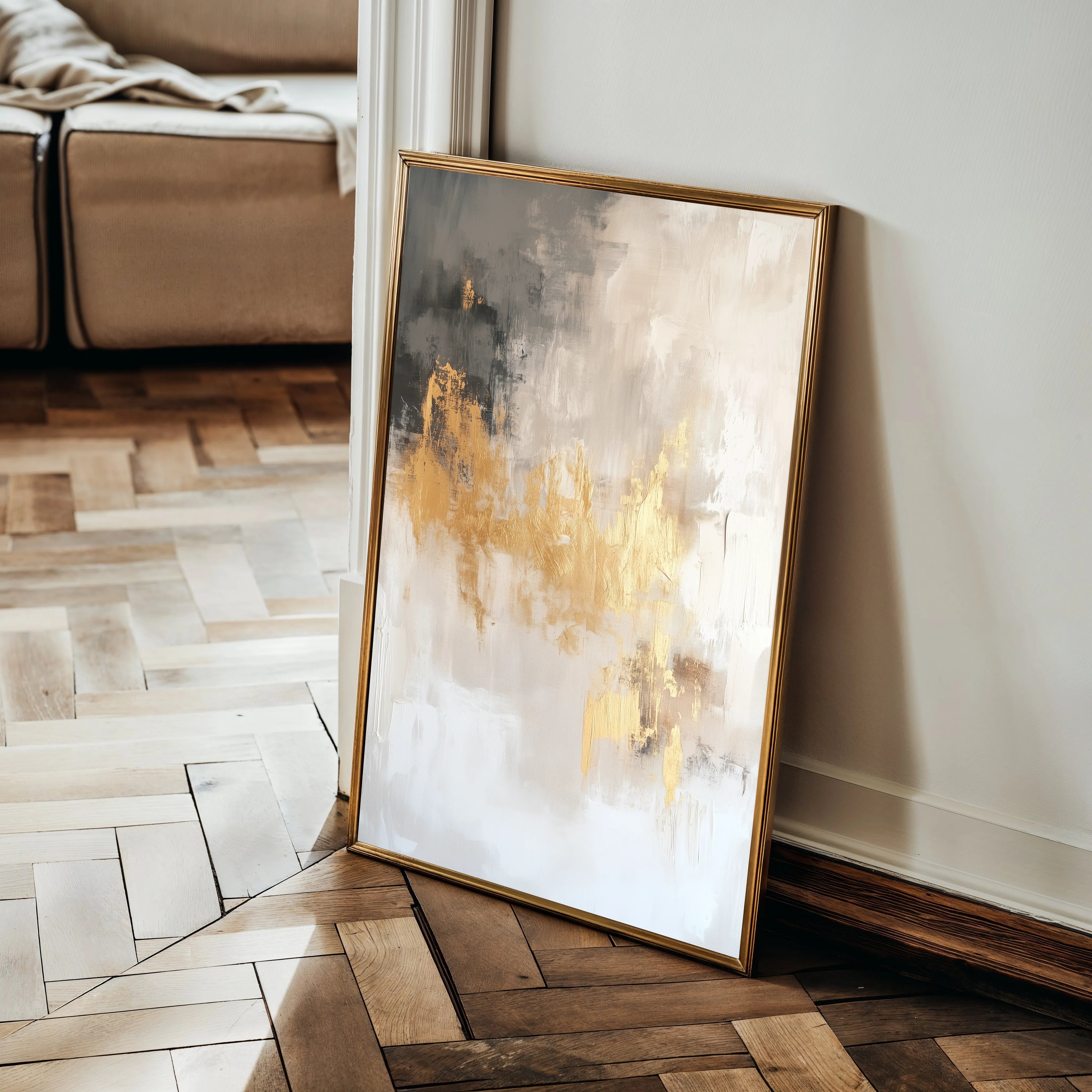 Abstract 318 Canvas Art 60 x 40 cm / Black