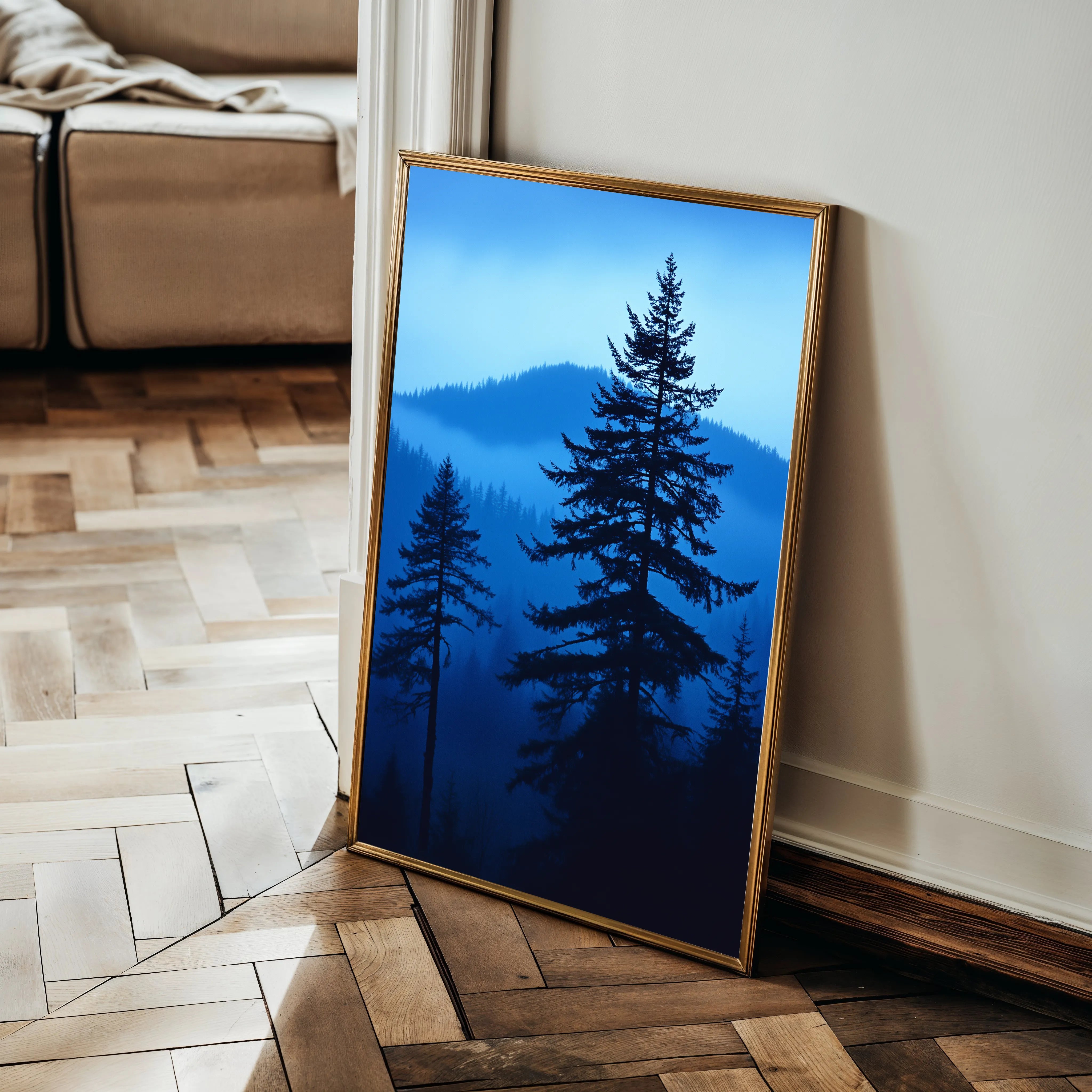 Landscape 318 Canvas Art 60 x 40 cm / Black