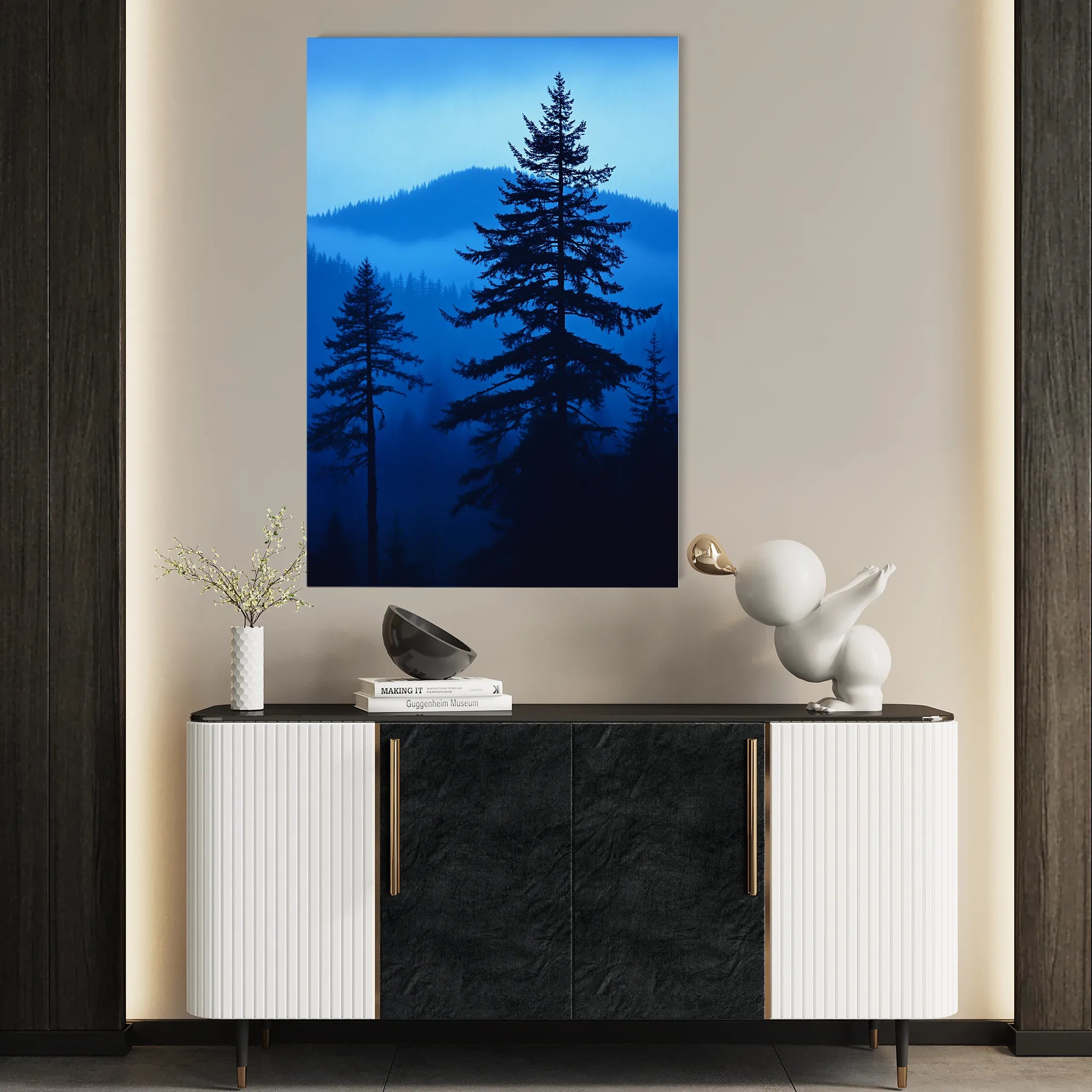 Landscape 318 Canvas Art 60 x 40 cm / Black