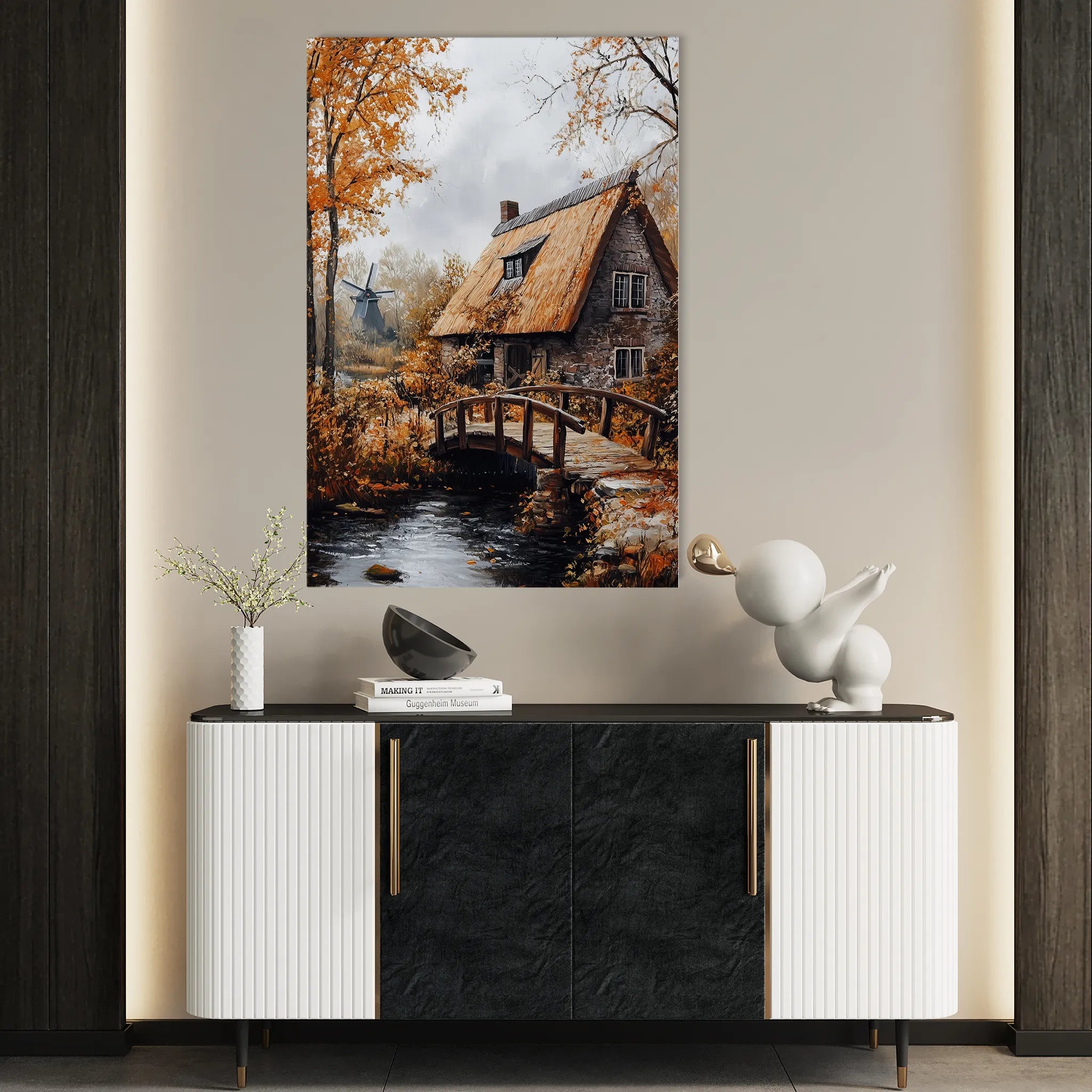 Landscape 319 Canvas Art 60 x 40 cm / Black