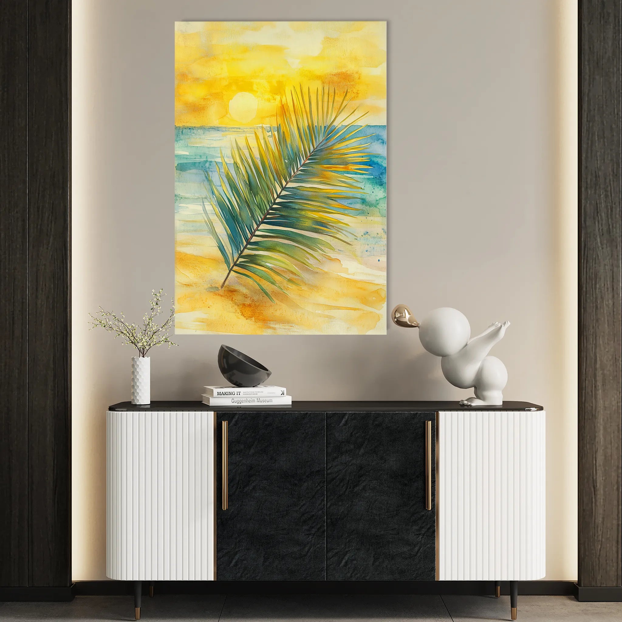 Landscape 320 Canvas Art 60 x 40 cm / Black