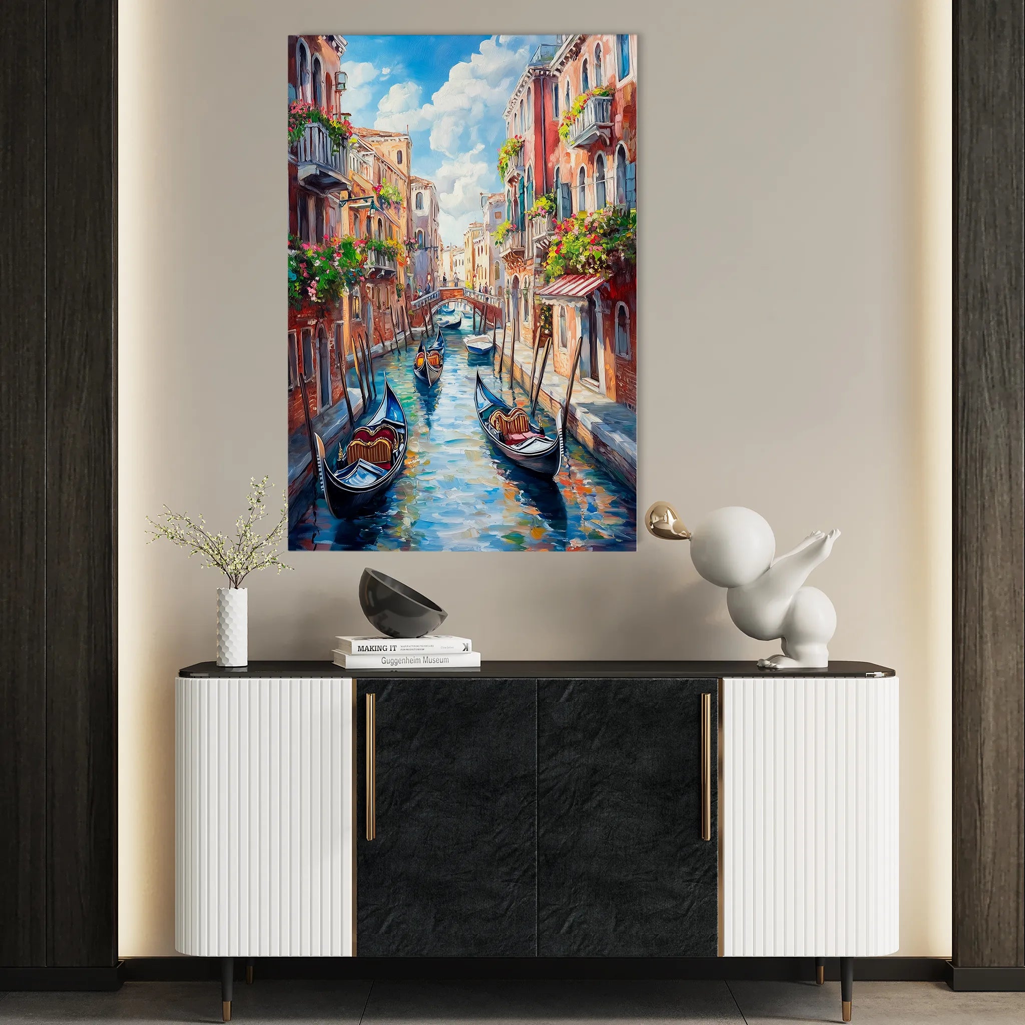 Landscape 322 Canvas Art 60 x 40 cm / Black