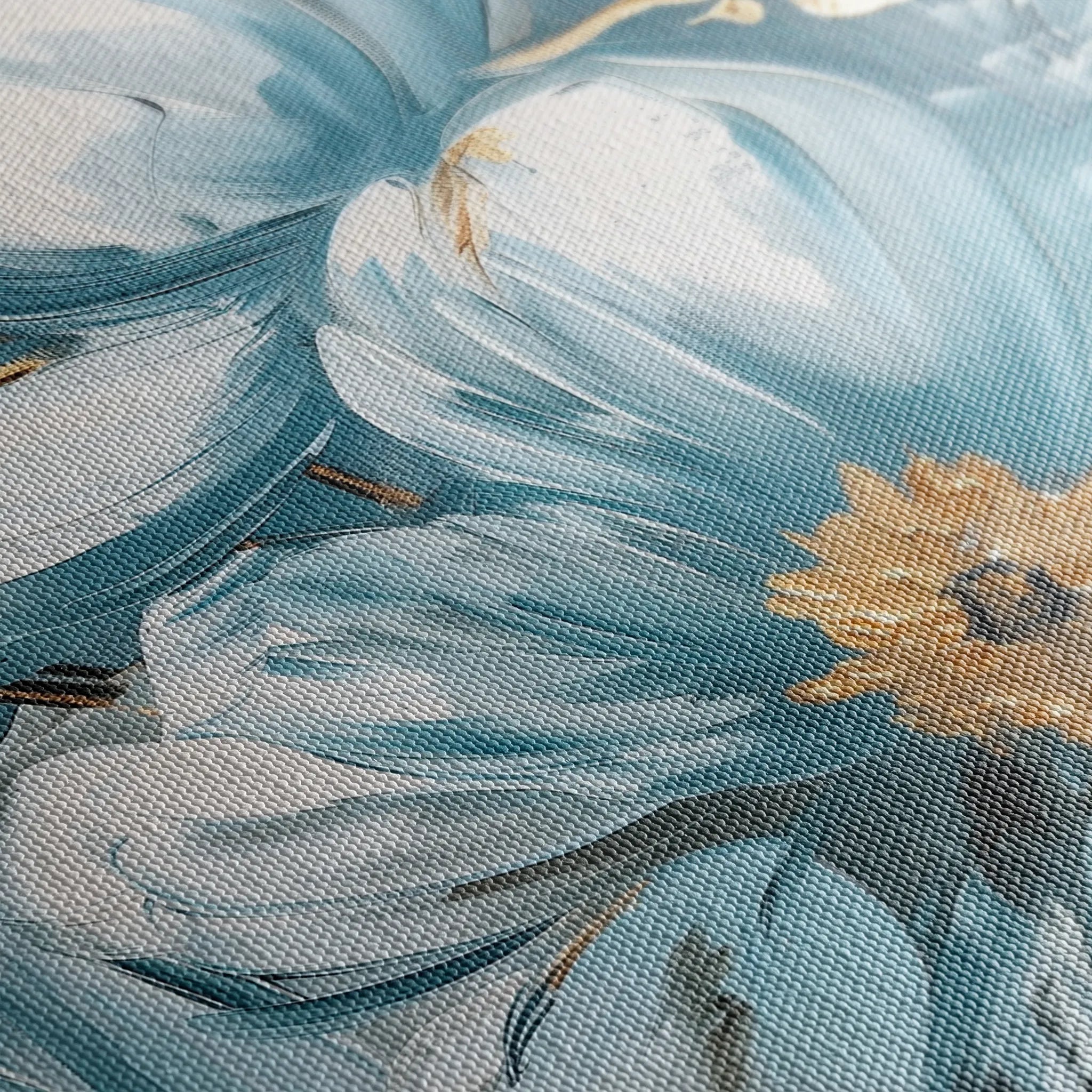 Floral 323 Canvas Art 60 x 40 cm / Black