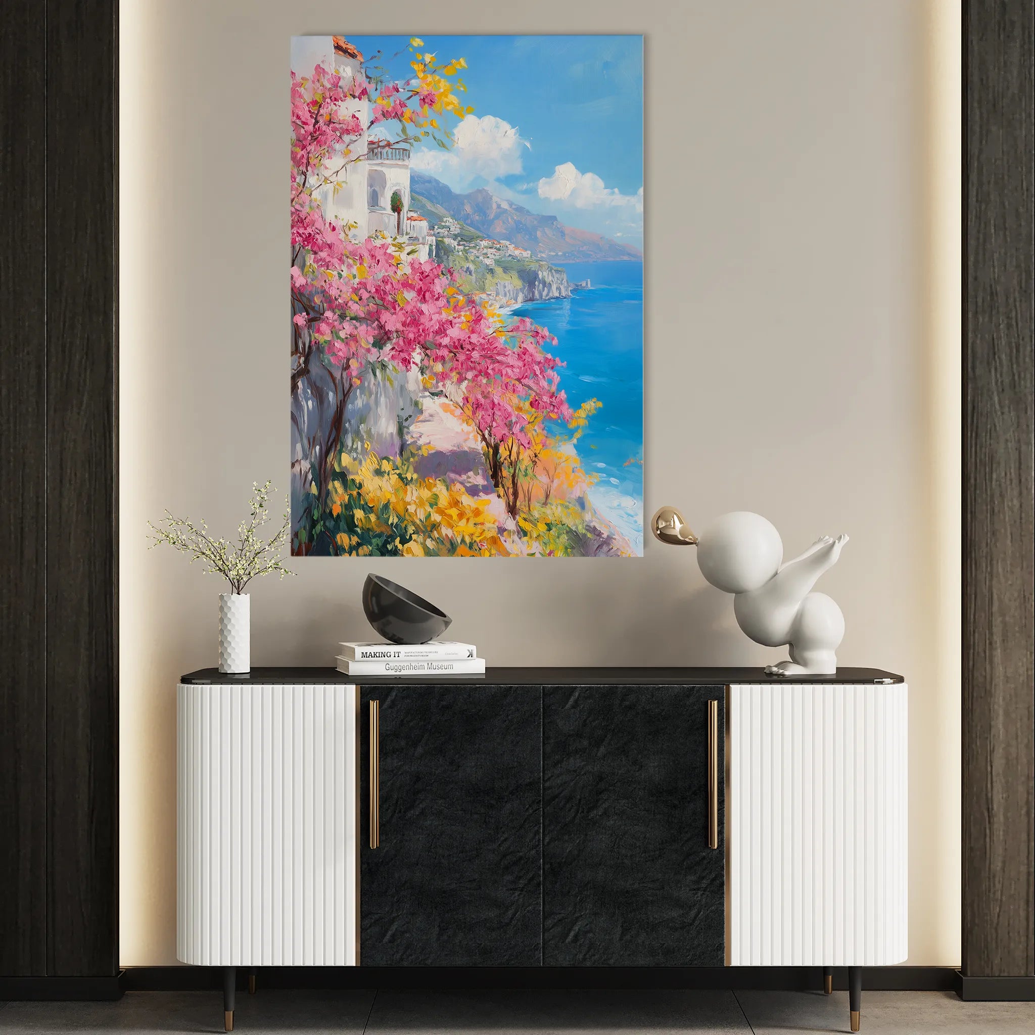 Landscape 323 Canvas Art 60 x 40 cm / Black