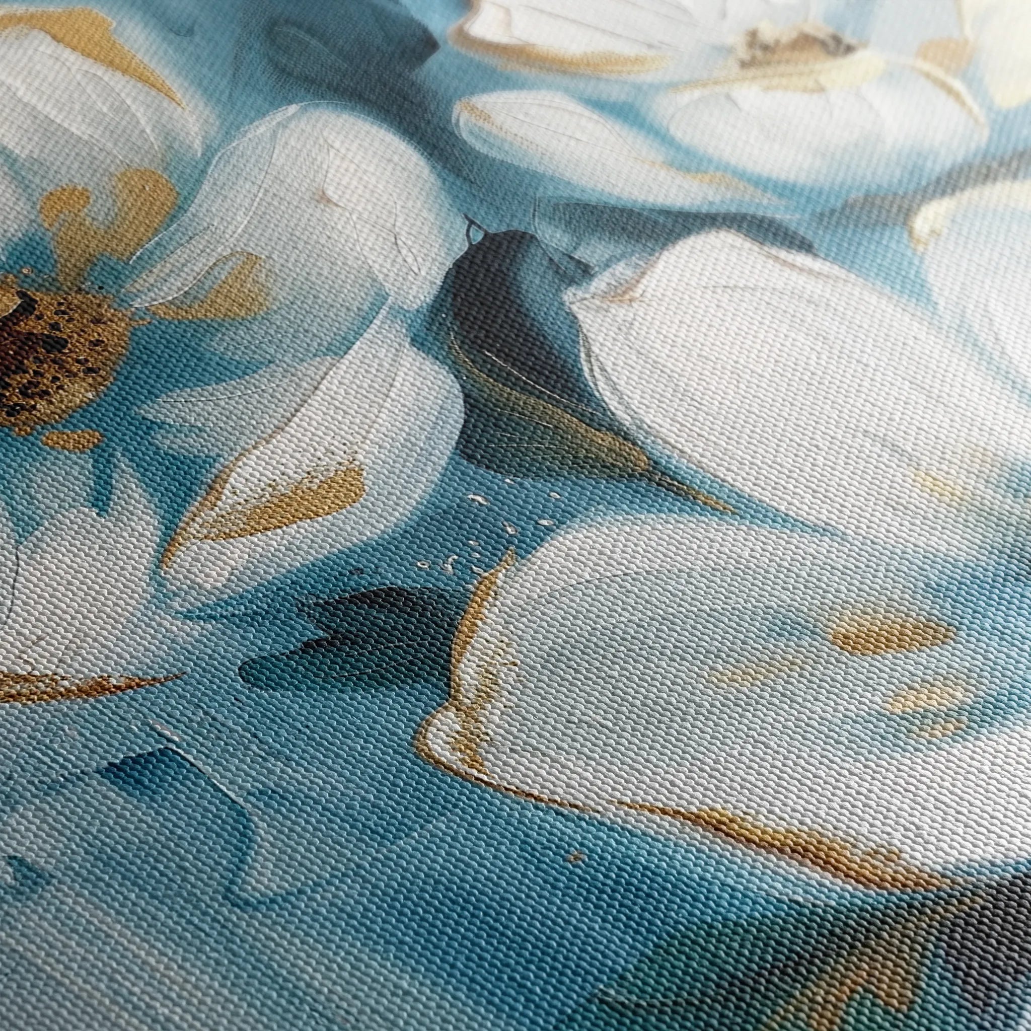 Floral 324 Canvas Art 60 x 40 cm / Black