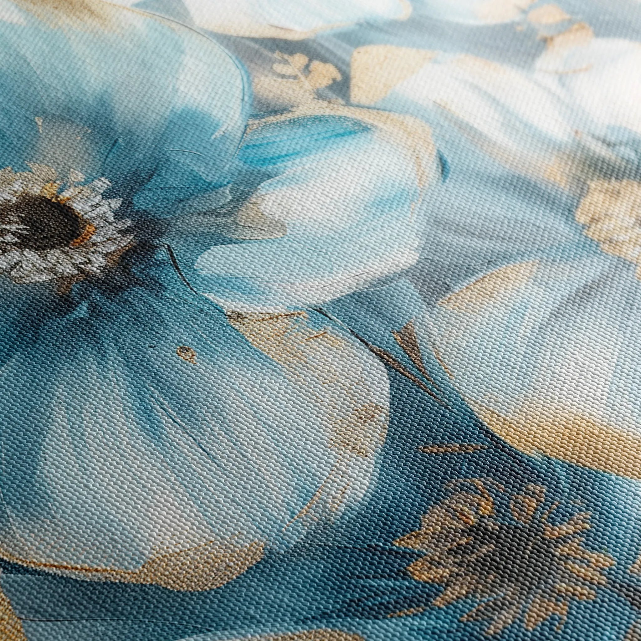 Floral 326 Canvas Art 60 x 40 cm / Black