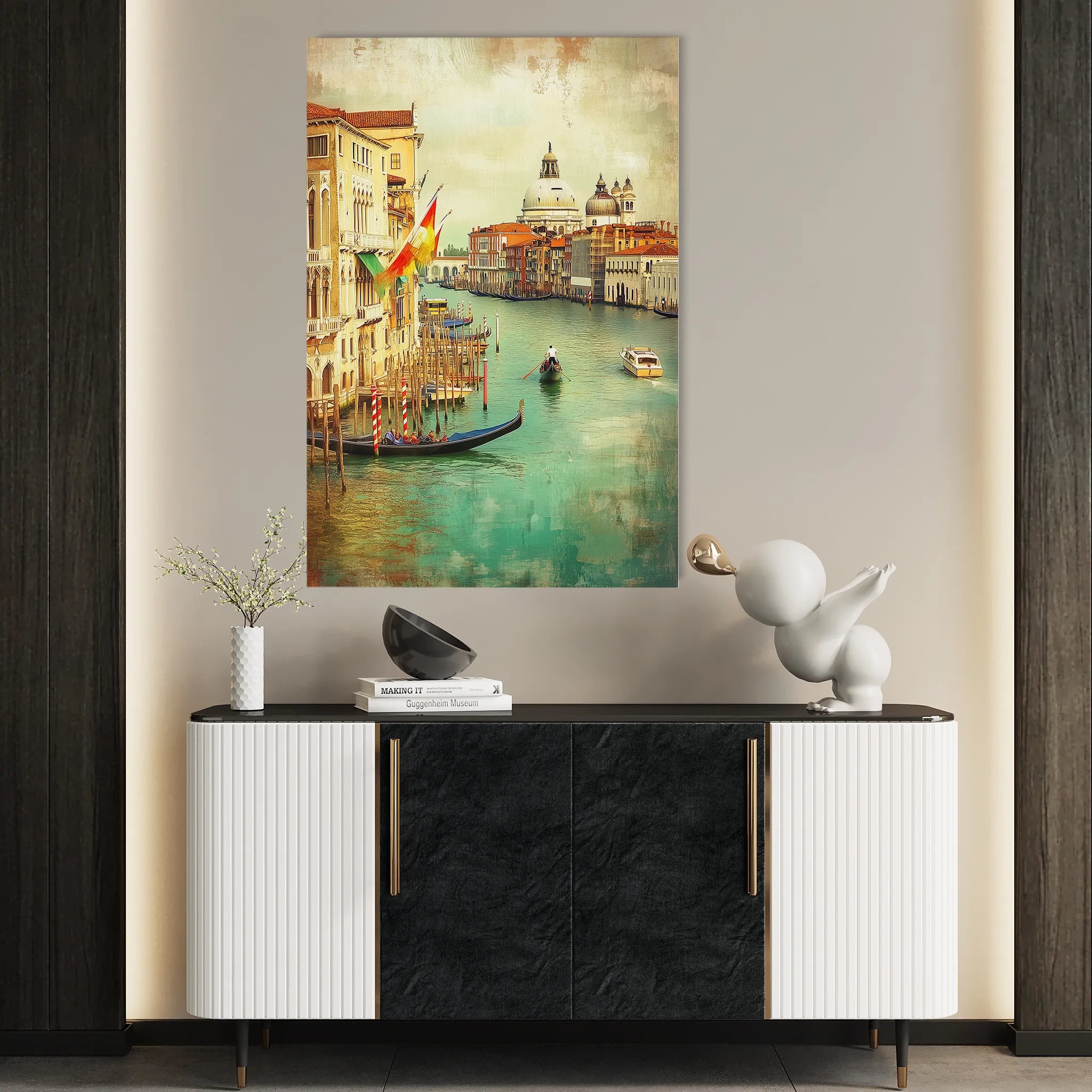 Landscape 326 Canvas Art 60 x 40 cm / Black