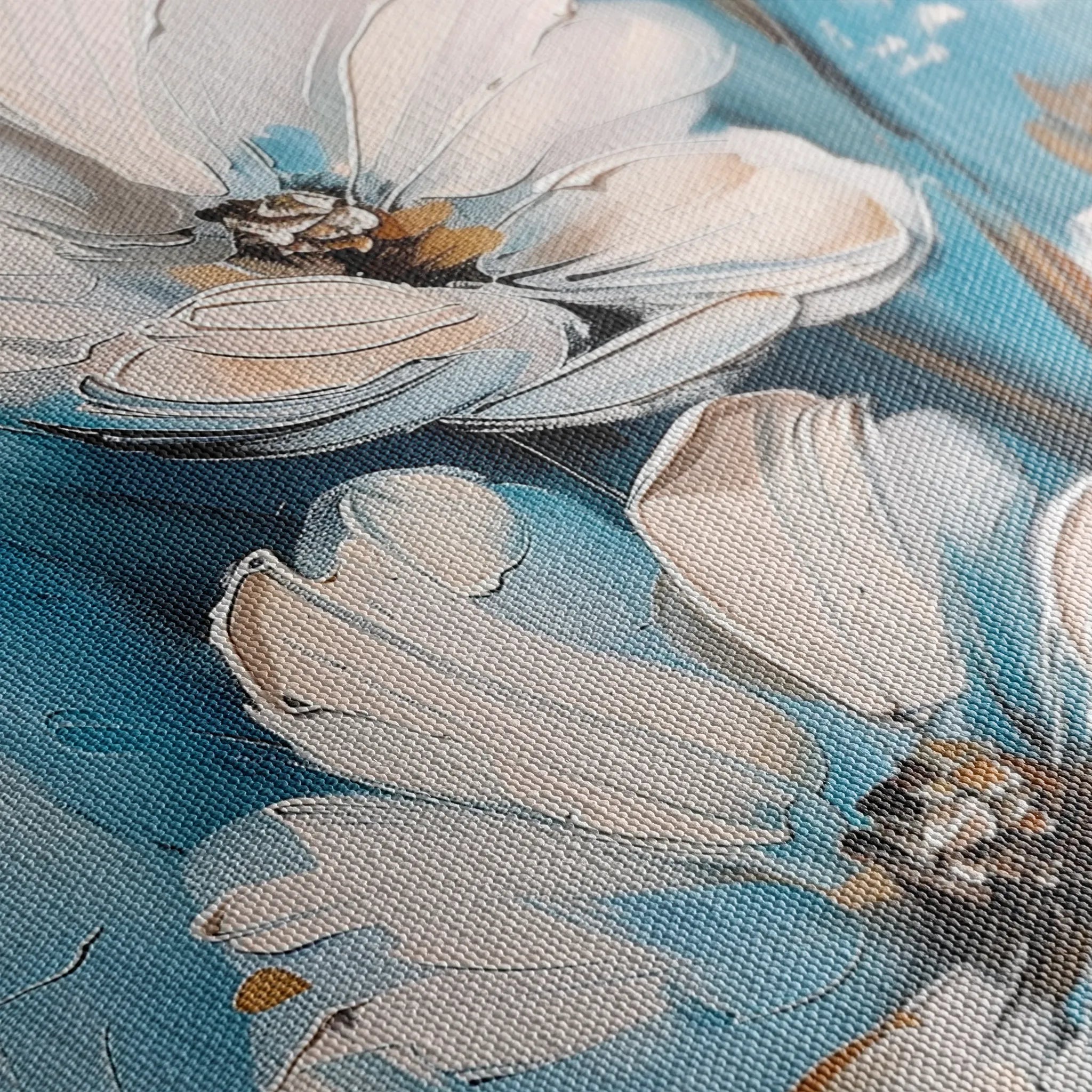 Floral 327 Canvas Art 60 x 40 cm / Black