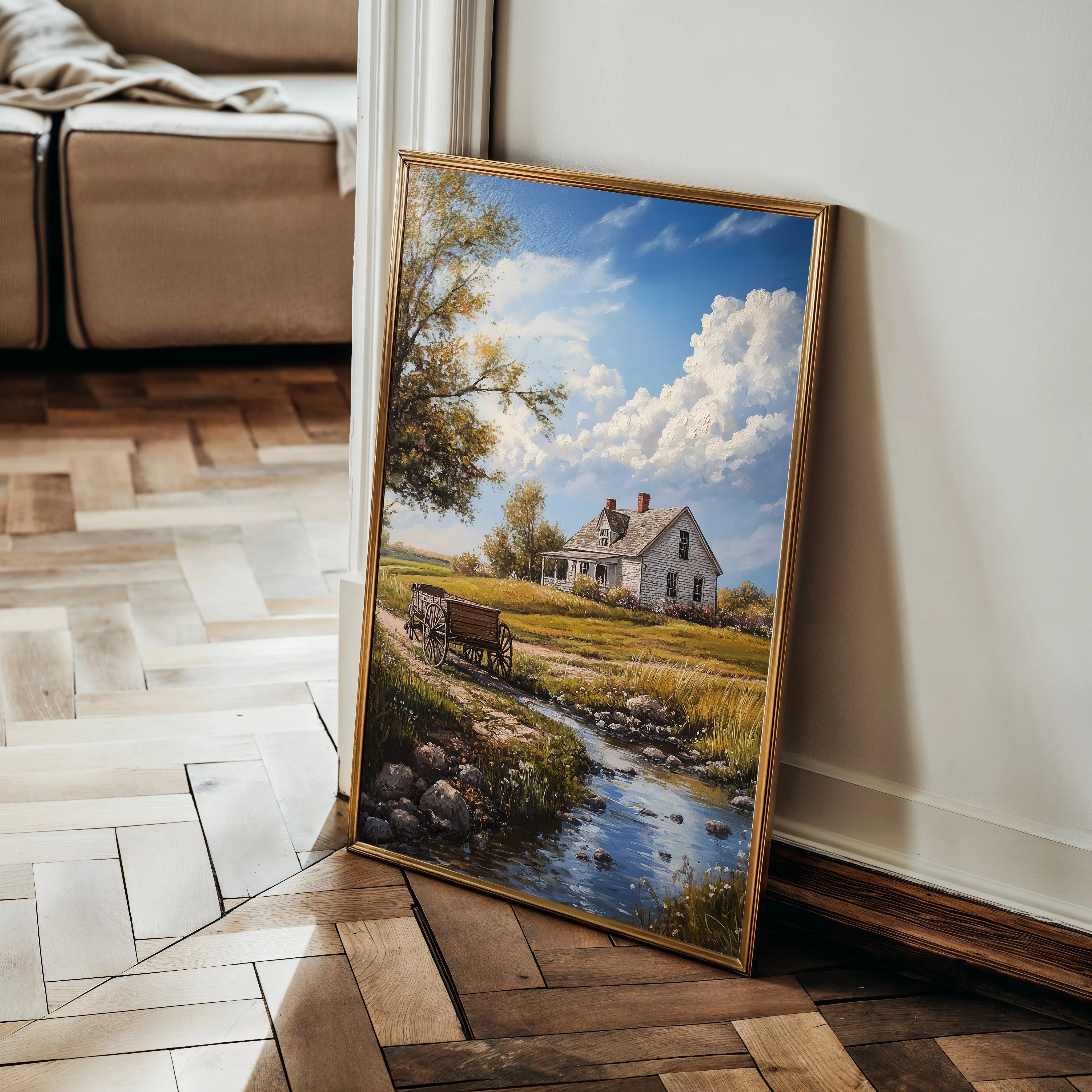 Landscape 327 Canvas Art 60 x 40 cm / Black
