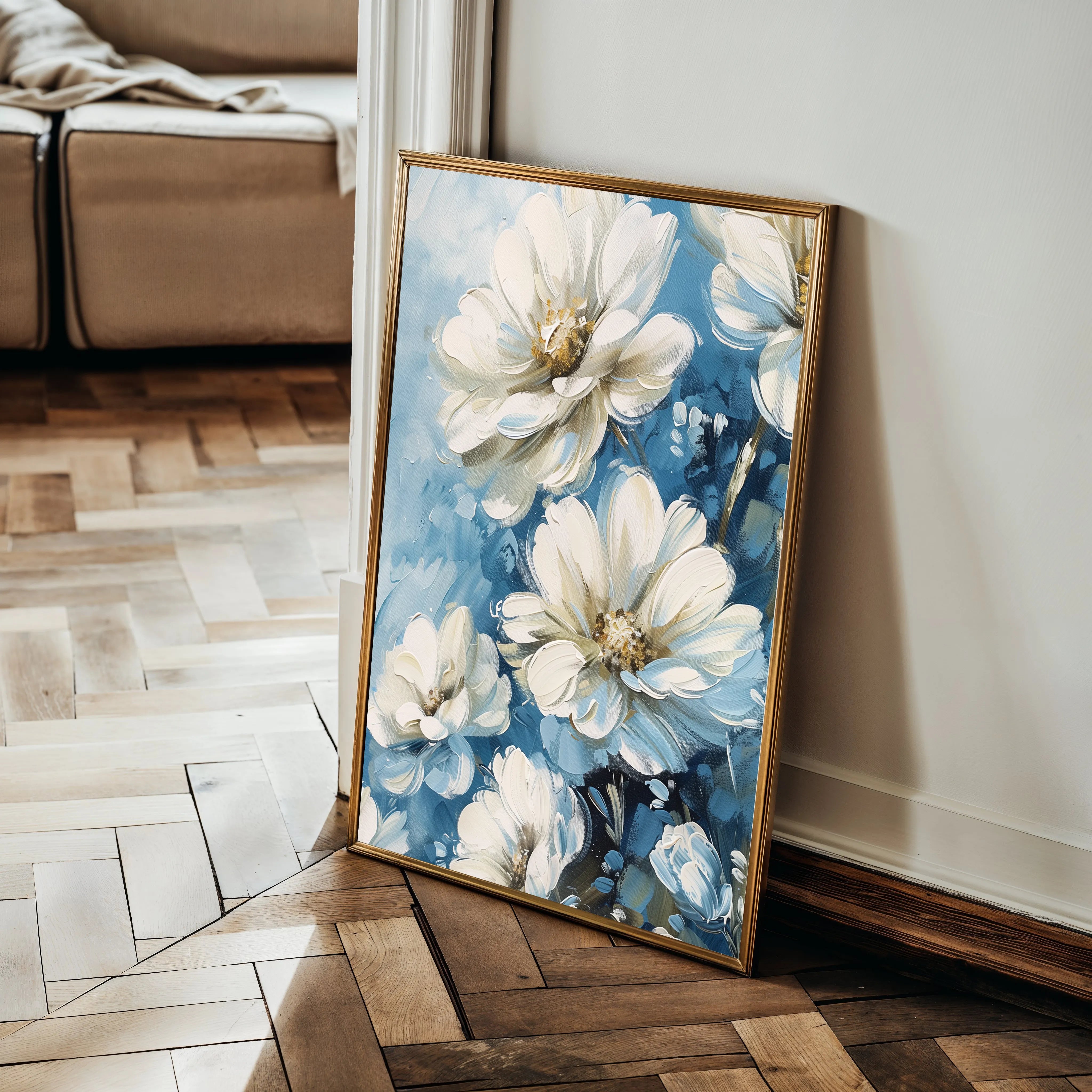 Floral 328 Canvas Art 60 x 40 cm / Black
