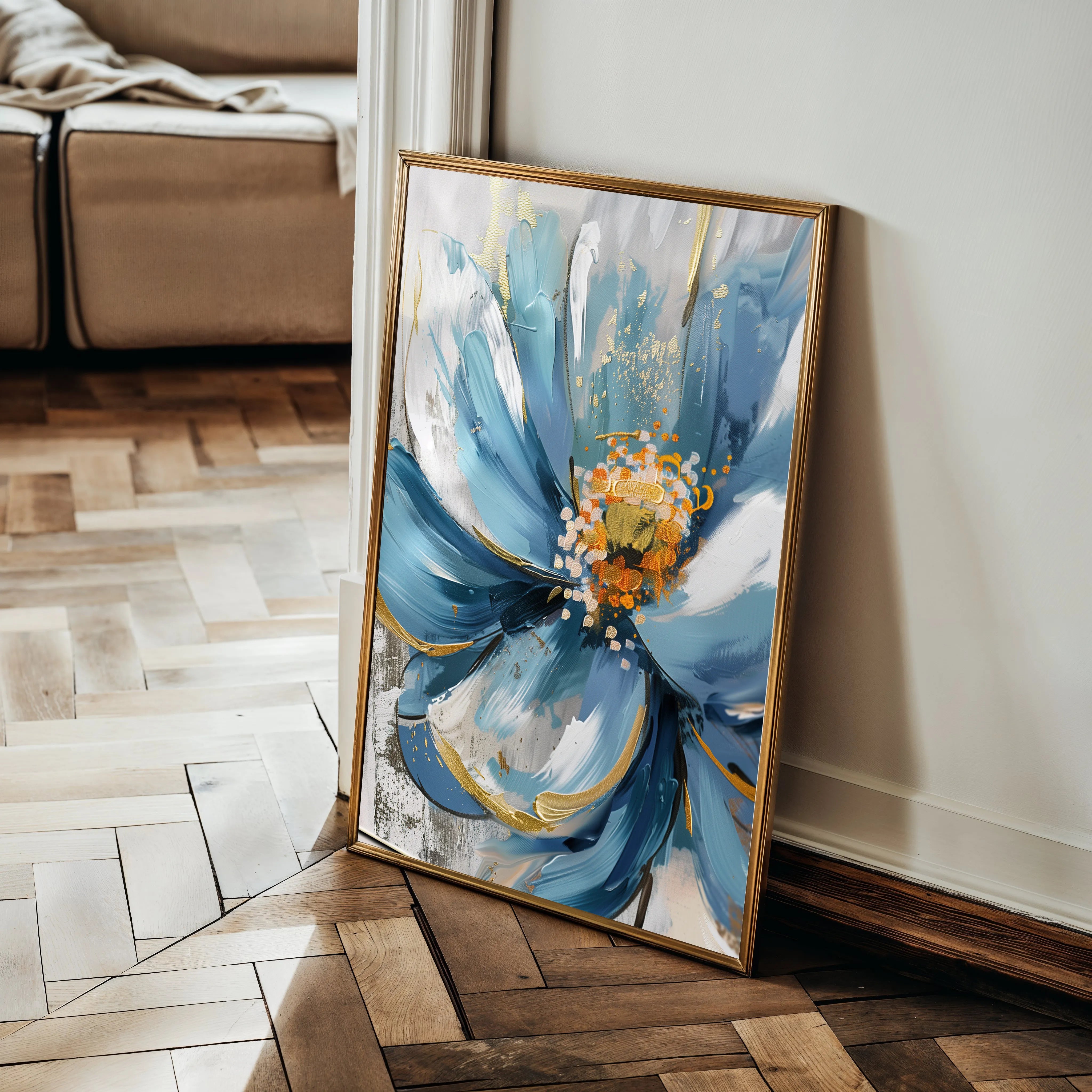 Floral 329 Canvas Art 60 x 40 cm / Black