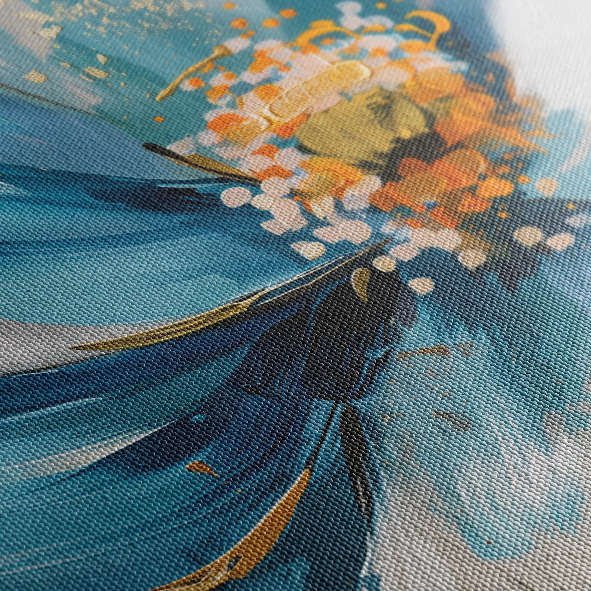 Floral 329 Canvas Art 60 x 40 cm / Black