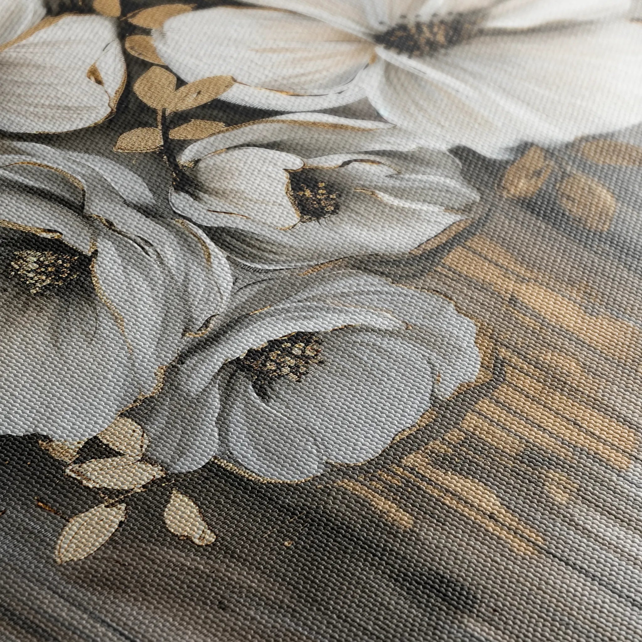 Floral 331 Canvas Art 60 x 40 cm / Black