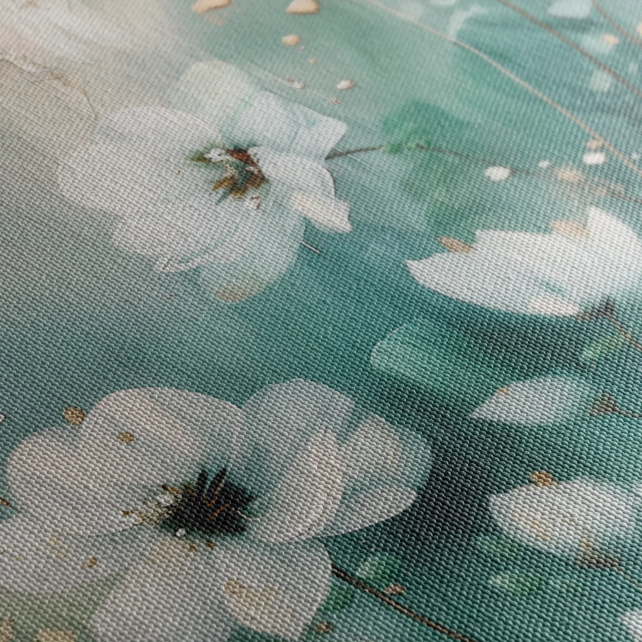 Floral 333 Canvas Art 60 x 40 cm / Black