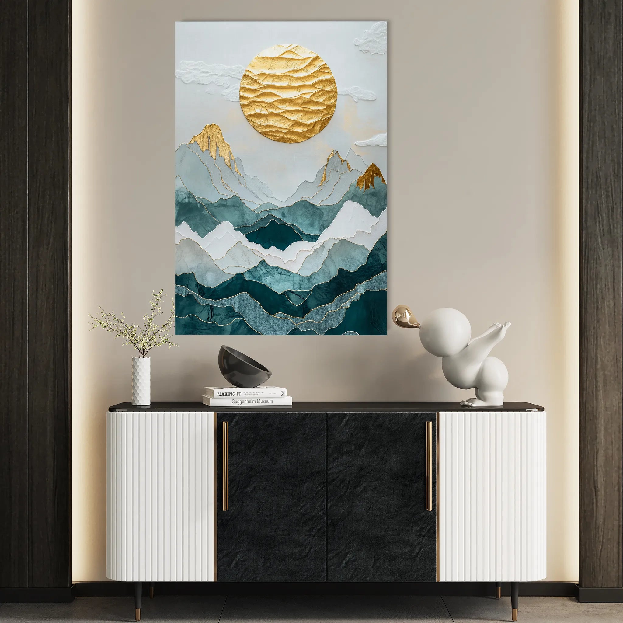 Landscape 333 Canvas Art 60 x 40 cm / Black