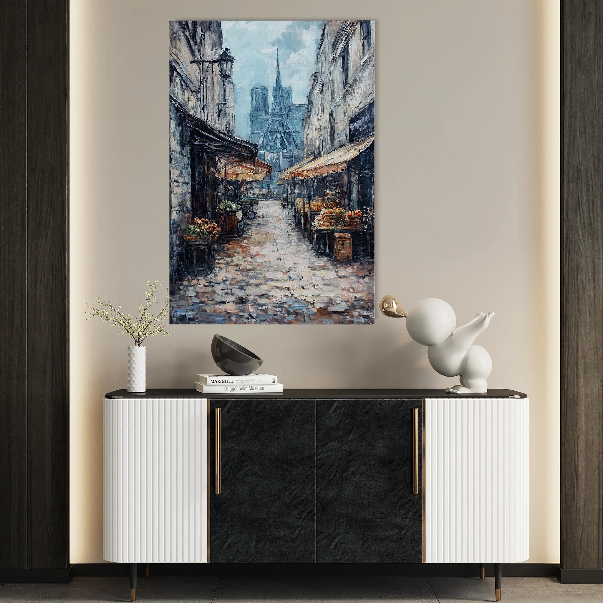 Landscape 334 Canvas Art 60 x 40 cm / Black