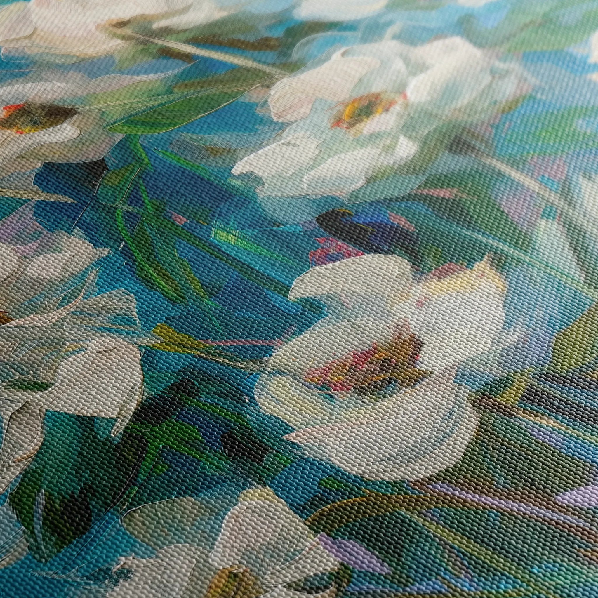 Floral 337 Canvas Art 60 x 40 cm / Black
