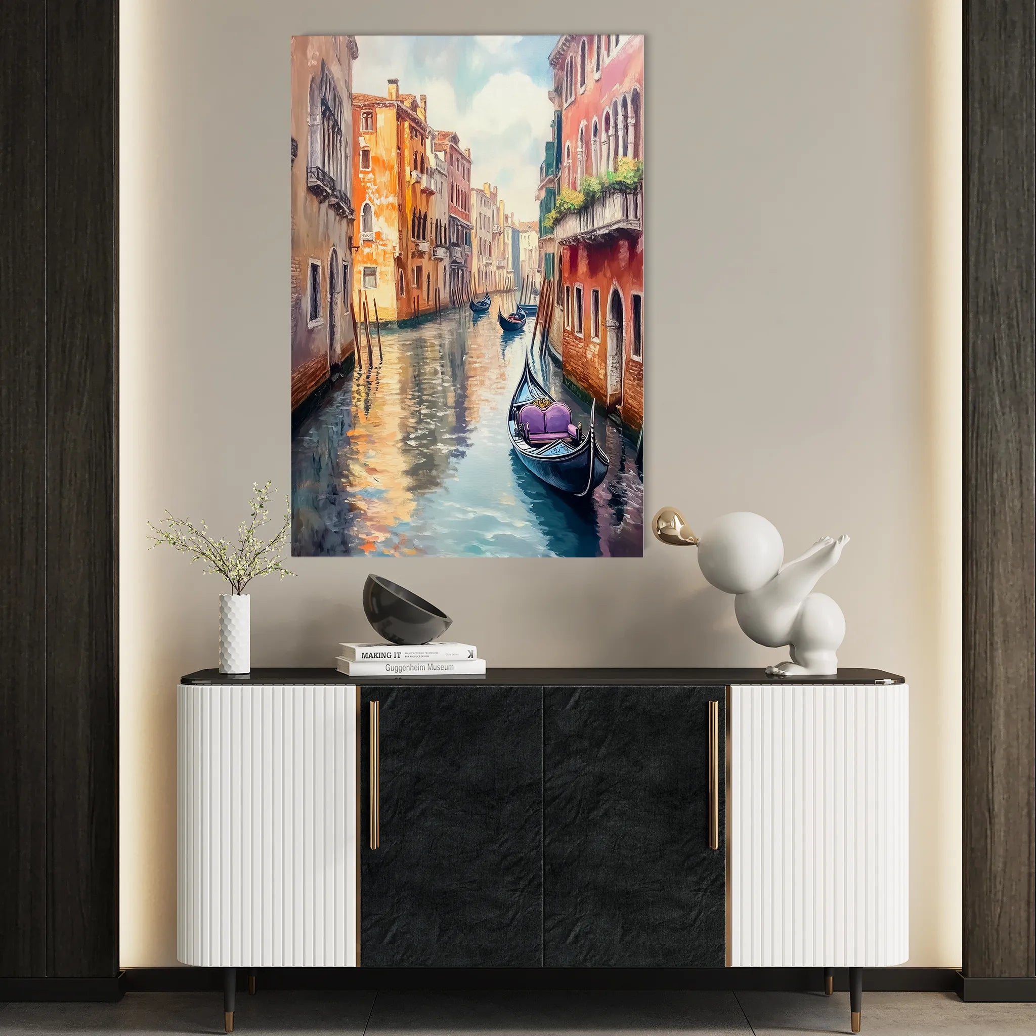 Landscape 337 Canvas Art 60 x 40 cm / Black